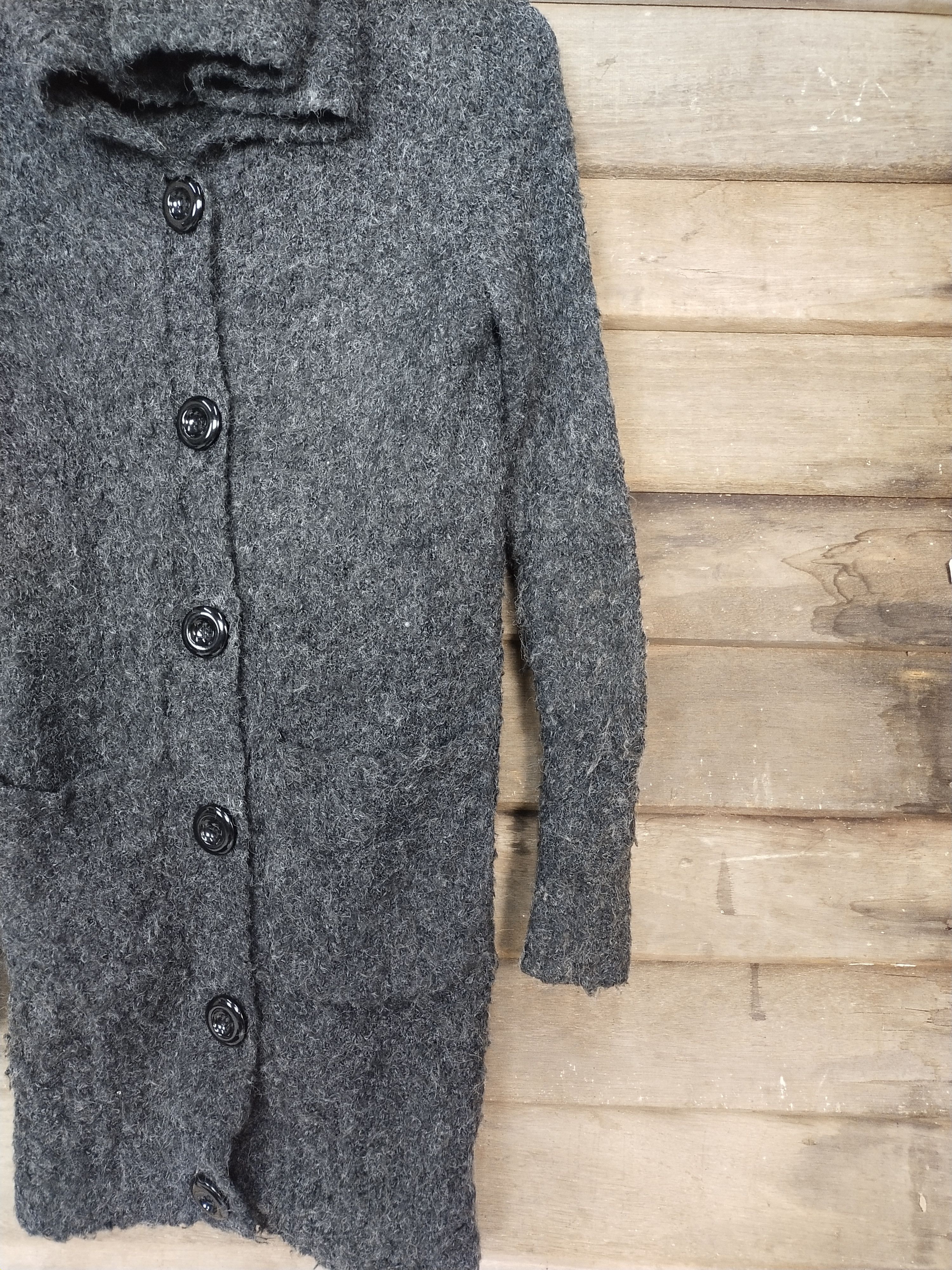 Japanese Brand Cornflake big button black cardigan #S220 Size M / US 6-8 / IT 42-44 - 3 Thumbnail