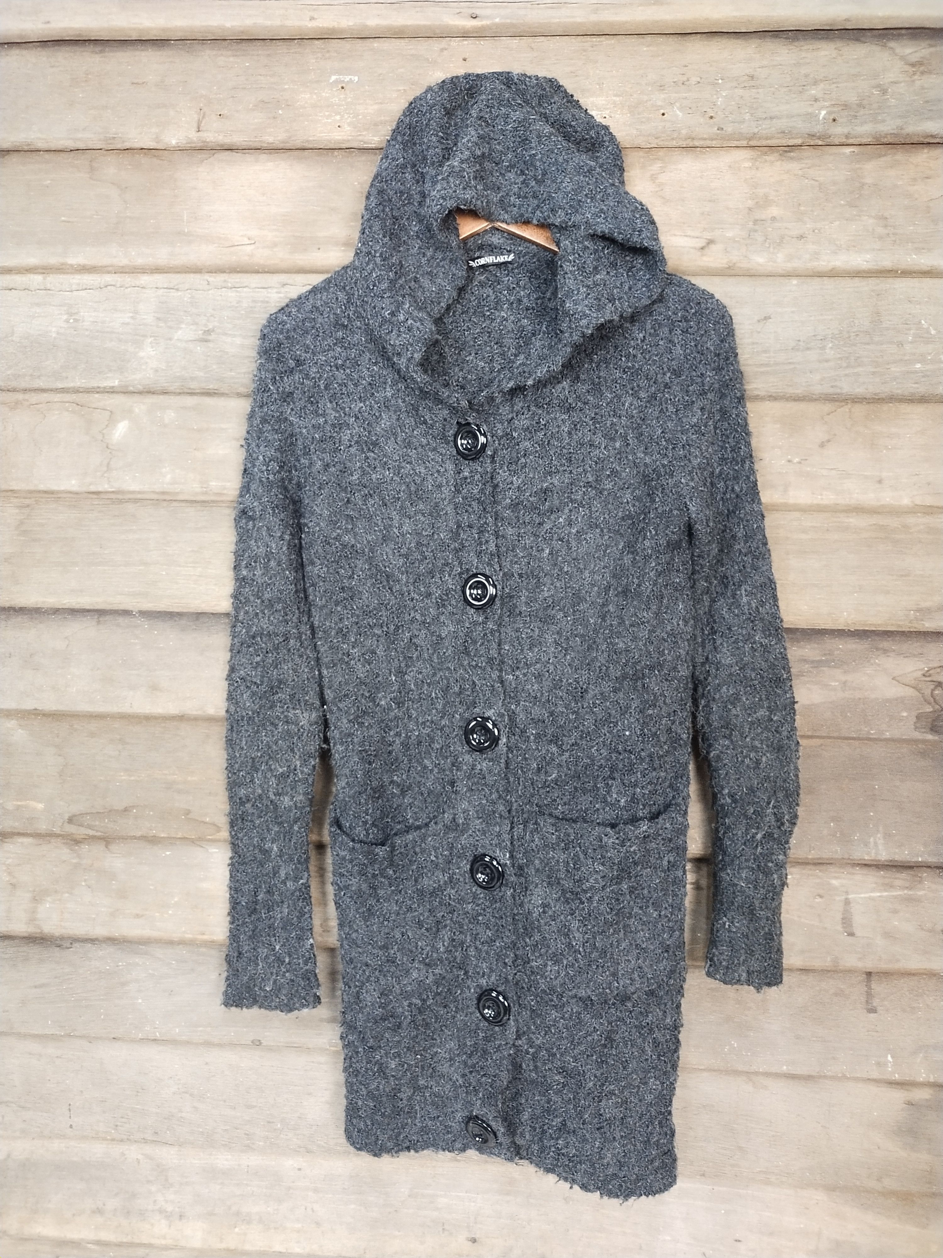 Japanese Brand Cornflake big button black cardigan #S220 Size M / US 6-8 / IT 42-44 - 1 Thumbnail