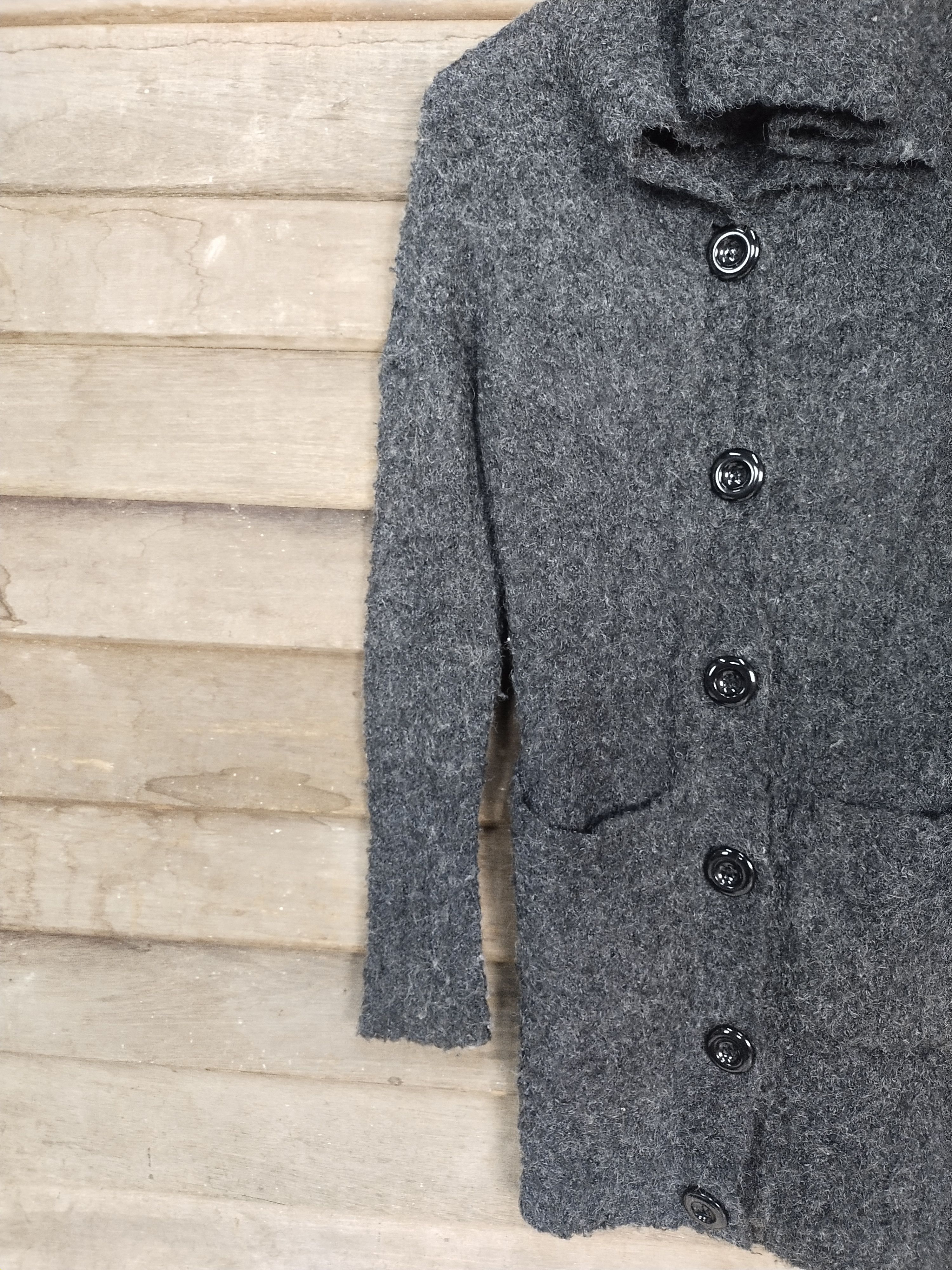 Japanese Brand Cornflake big button black cardigan #S220 Size M / US 6-8 / IT 42-44 - 5 Thumbnail