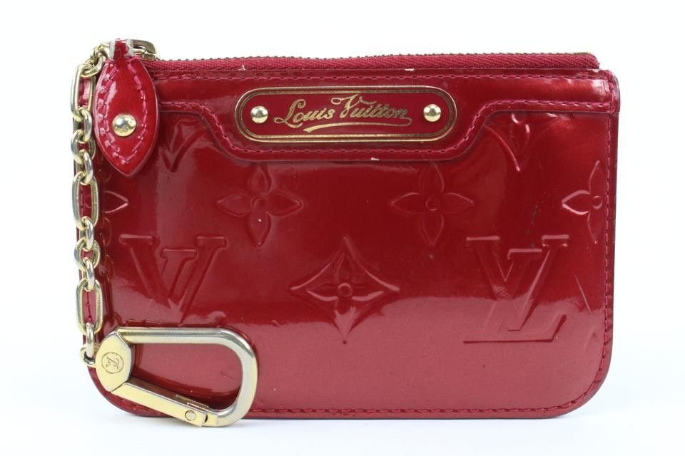 Louis Vuitton Dark Red Monogram Vernis Key Pouch NM