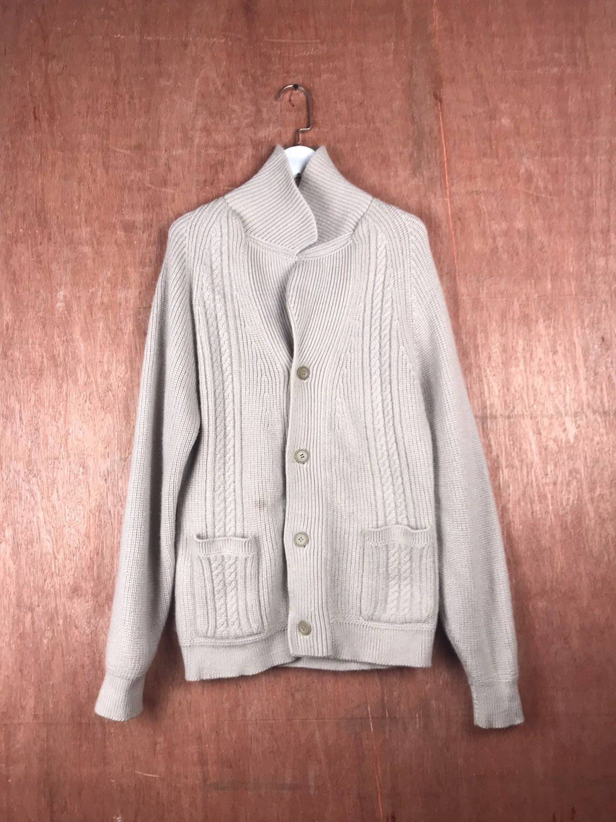 Homespun Knitwear × Japanese Brand Ginrei cardigan japan grey Knitwear #M014 Size US S / EU 44-46 / 1 - 1 Thumbnail