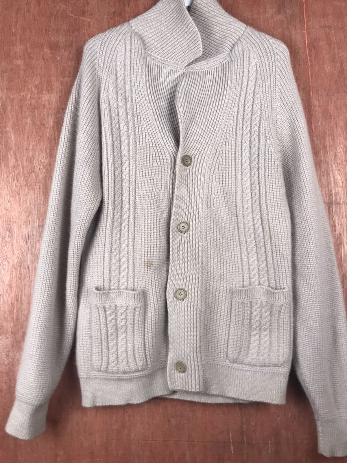 Homespun Knitwear × Japanese Brand Ginrei cardigan japan grey Knitwear #M014 Size US S / EU 44-46 / 1 - 2 Thumbnail