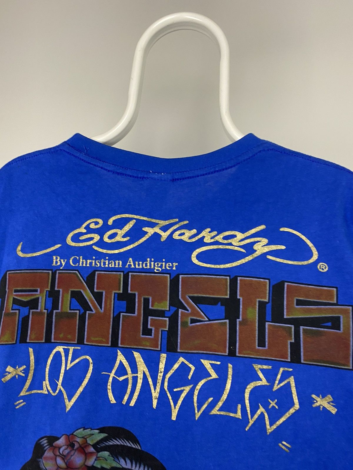 Christian Audigier × Ed Hardy × Vintage Ed Hardy Christian Audiger vintage T-shirt blue Y2K Size US S / EU 44-46 / 1 - 7 Thumbnail