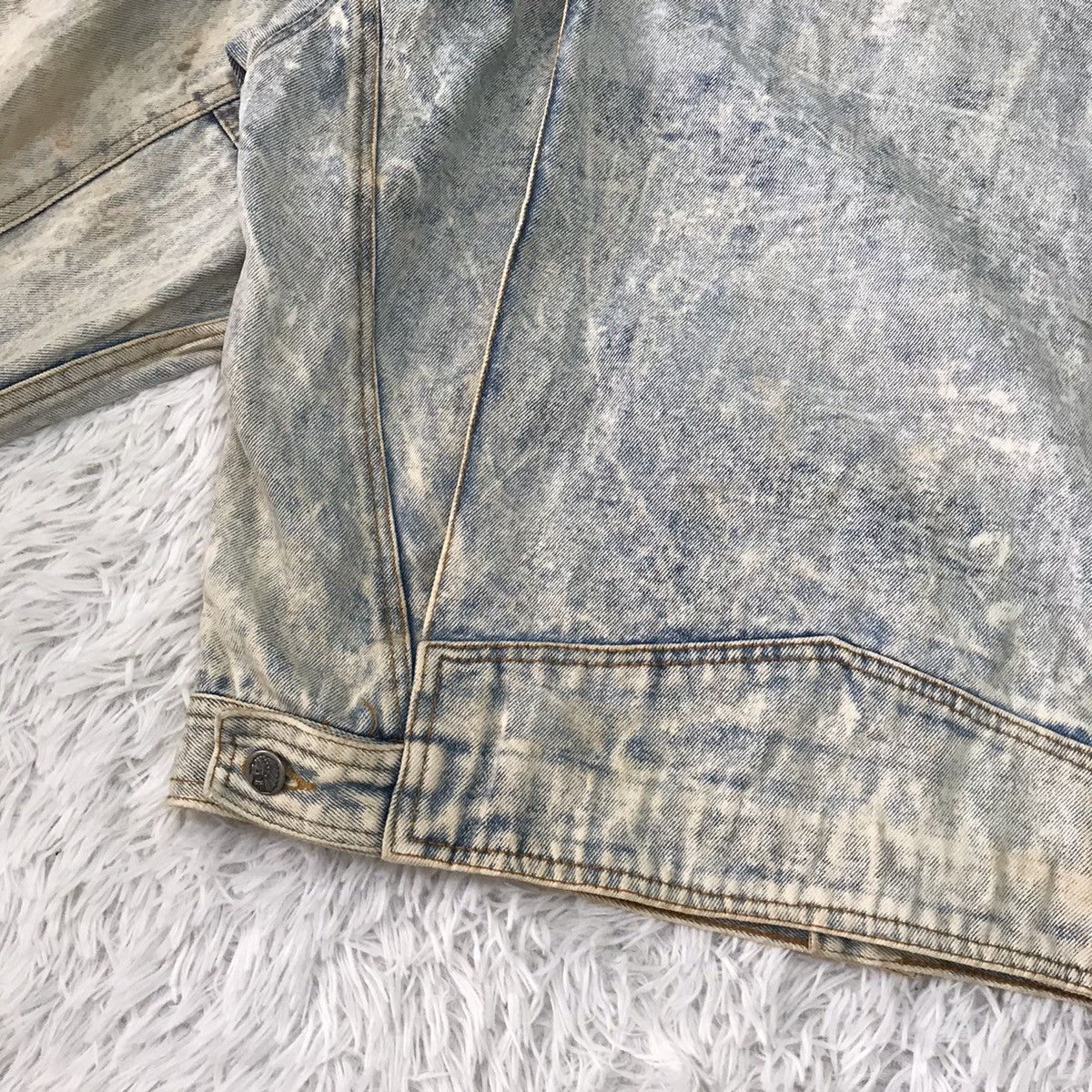 Japanese Brand Vtg YVES BOUTIQUE Denim Jacket Bleach Style Size US L / EU 52-54 / 3 - 13 Thumbnail