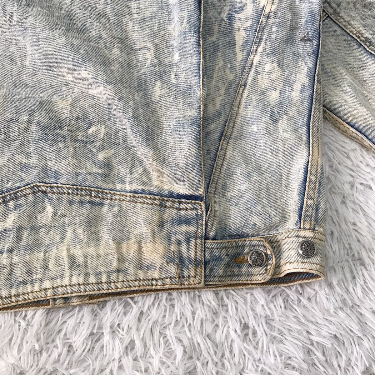 Japanese Brand Vtg YVES BOUTIQUE Denim Jacket Bleach Style Size US L / EU 52-54 / 3 - 12 Thumbnail