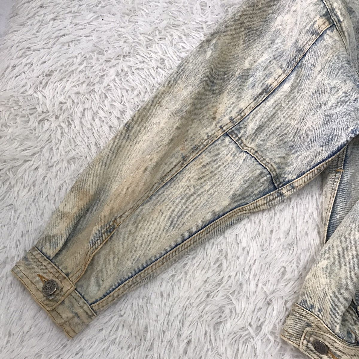 Japanese Brand Vtg YVES BOUTIQUE Denim Jacket Bleach Style Size US L / EU 52-54 / 3 - 14 Thumbnail