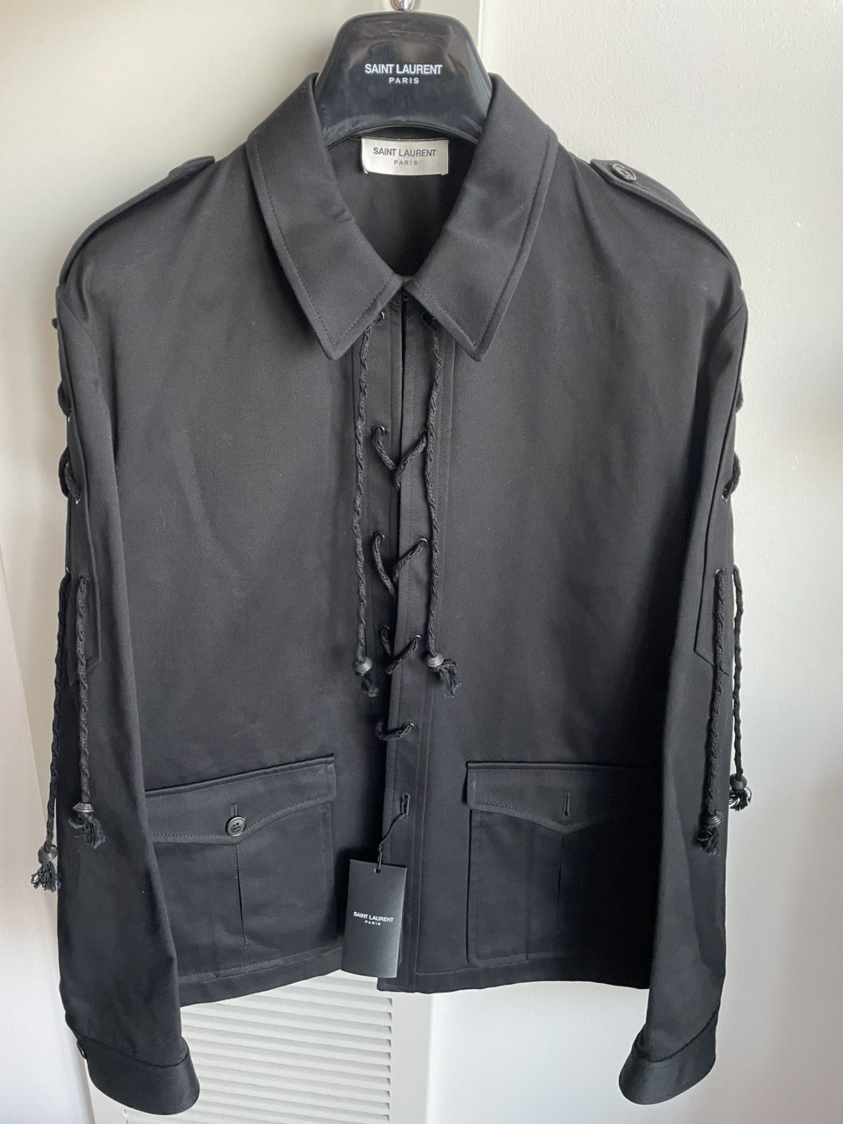 Hedi Slimane × Saint Laurent Paris × Yves Saint Laurent uper Runway Brand New Saint Laurent Laces Jacket Size US M / EU 48-50 / 2 - 21 Thumbnail