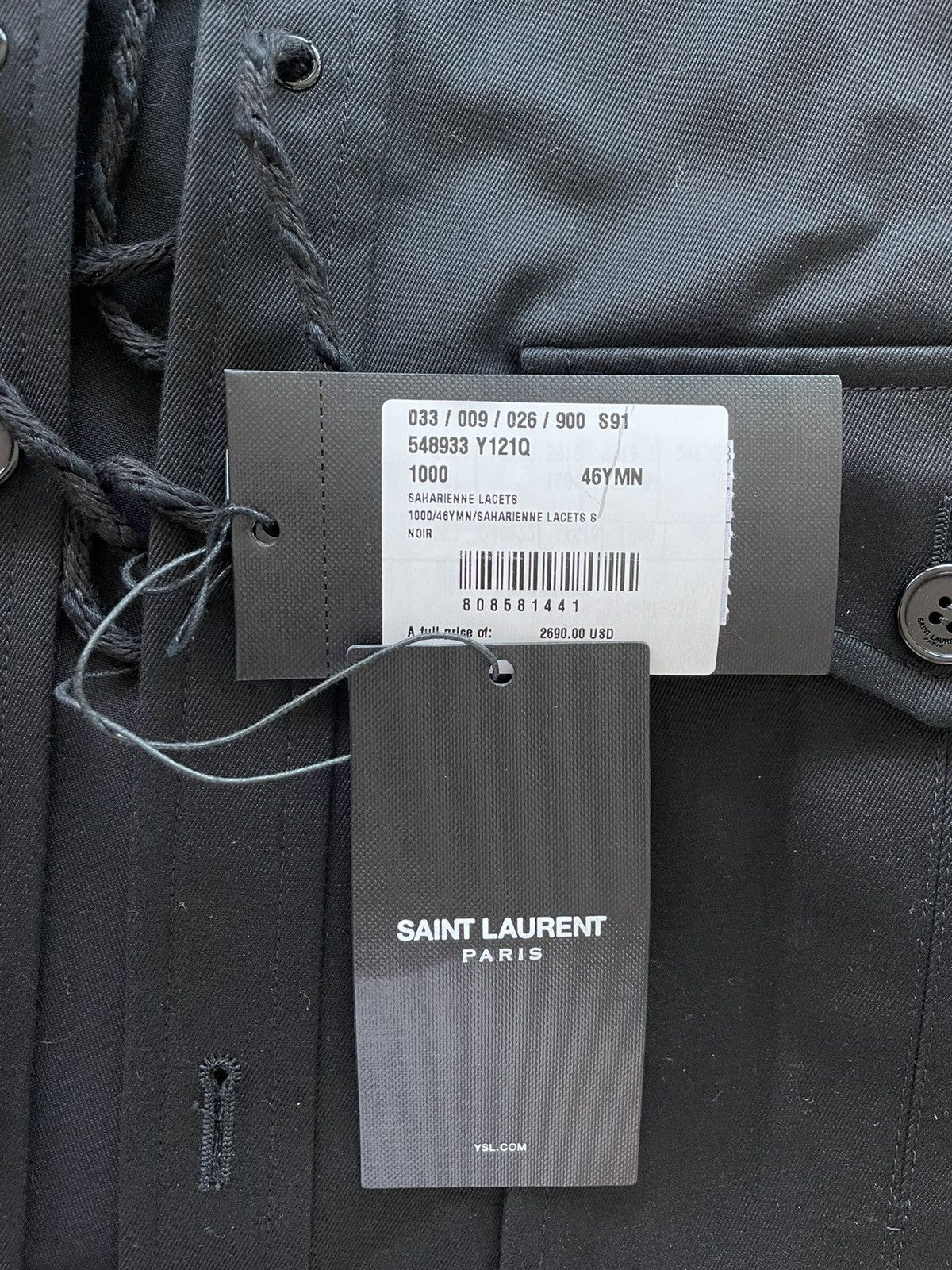 Hedi Slimane × Saint Laurent Paris × Yves Saint Laurent uper Runway Brand New Saint Laurent Laces Jacket Size US M / EU 48-50 / 2 - 3 Thumbnail