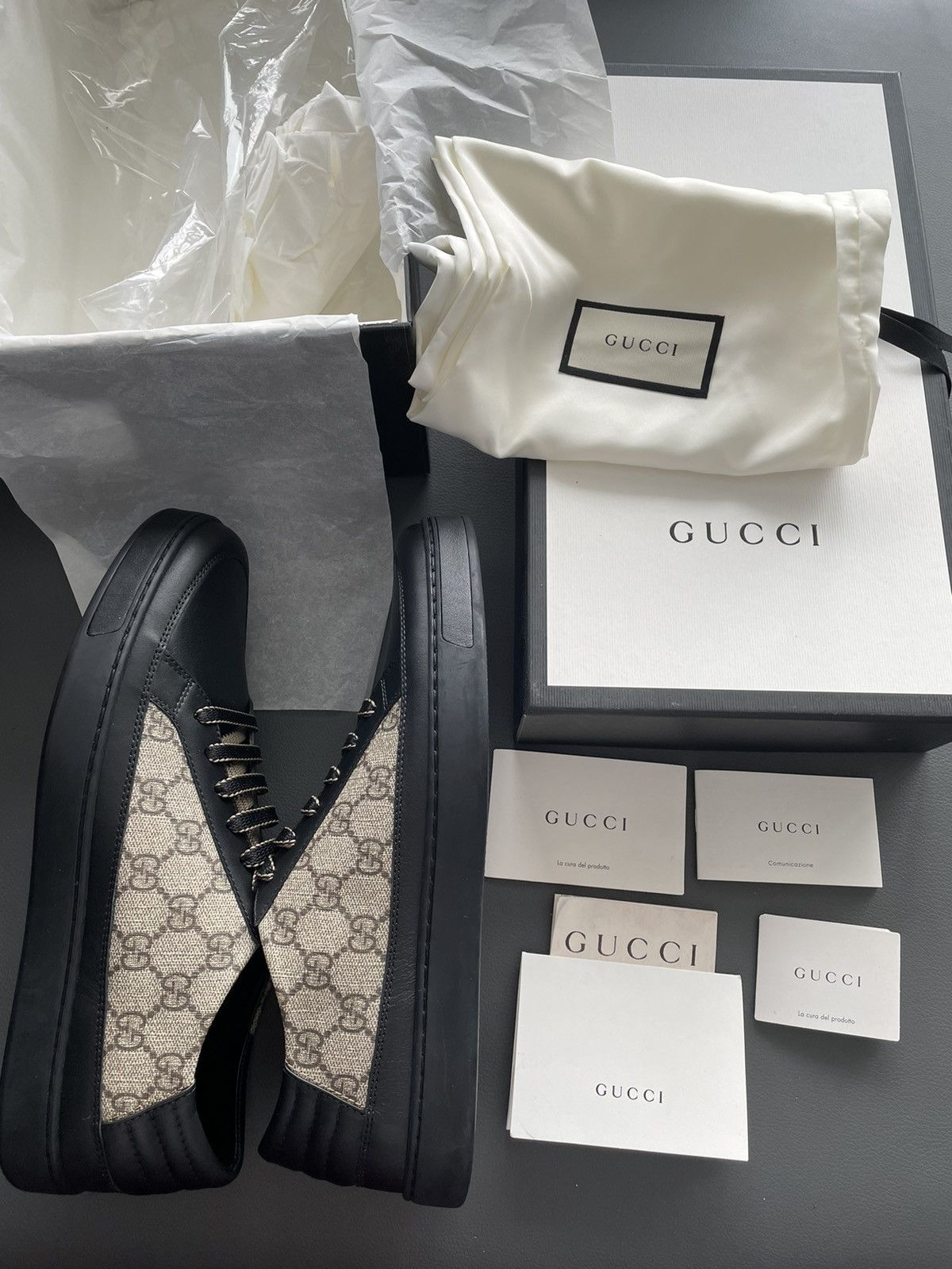 Gucci Rare Limited Edition Supreme Gucci Logo Leather Sneaker Size US 9 / EU 42 - 2 Thumbnail