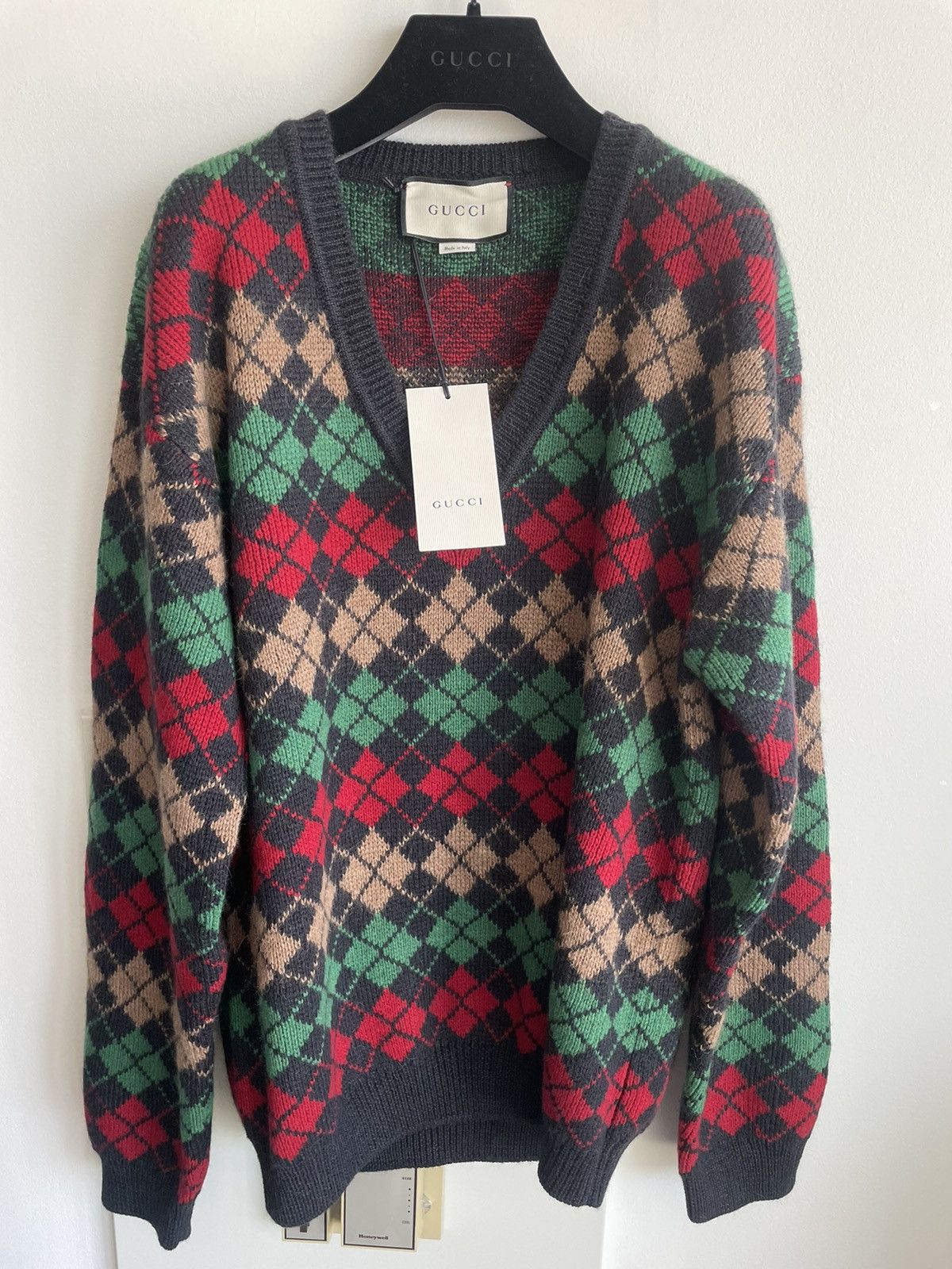 Gucci Super Runway Rare Brand New Oversized Alpaca Wool Sweater Size US M / EU 48-50 / 2 - 1 Thumbnail