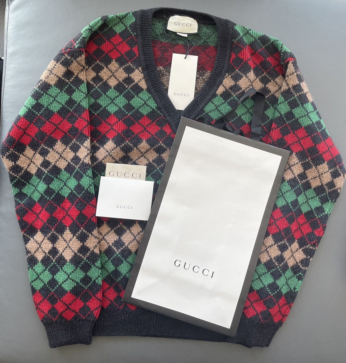 Gucci Super Runway Rare Brand New Oversized Alpaca Wool Sweater Size US M / EU 48-50 / 2 - 13 Thumbnail