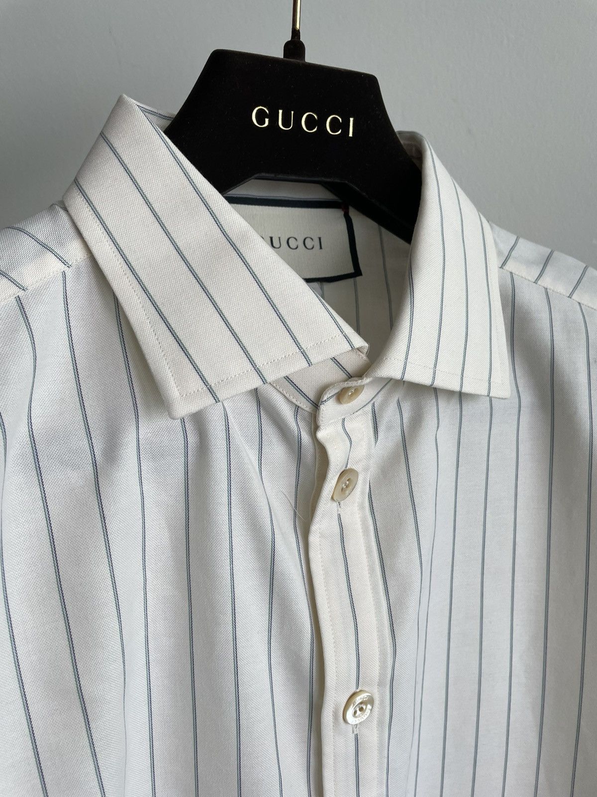 Gucci Brand New Limited Edition Runway Vintage Vibe Striped Shirt Size US XL / EU 56 / 4 - 14 Thumbnail