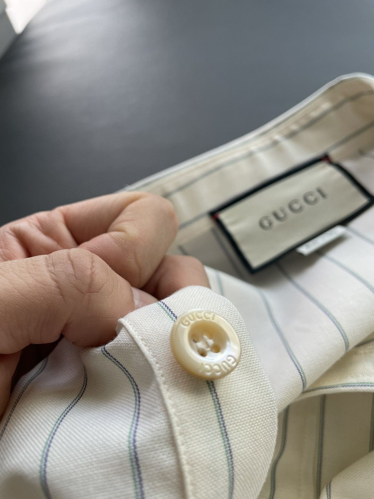 Gucci Brand New Limited Edition Runway Vintage Vibe Striped Shirt Size US XL / EU 56 / 4 - 9 Thumbnail