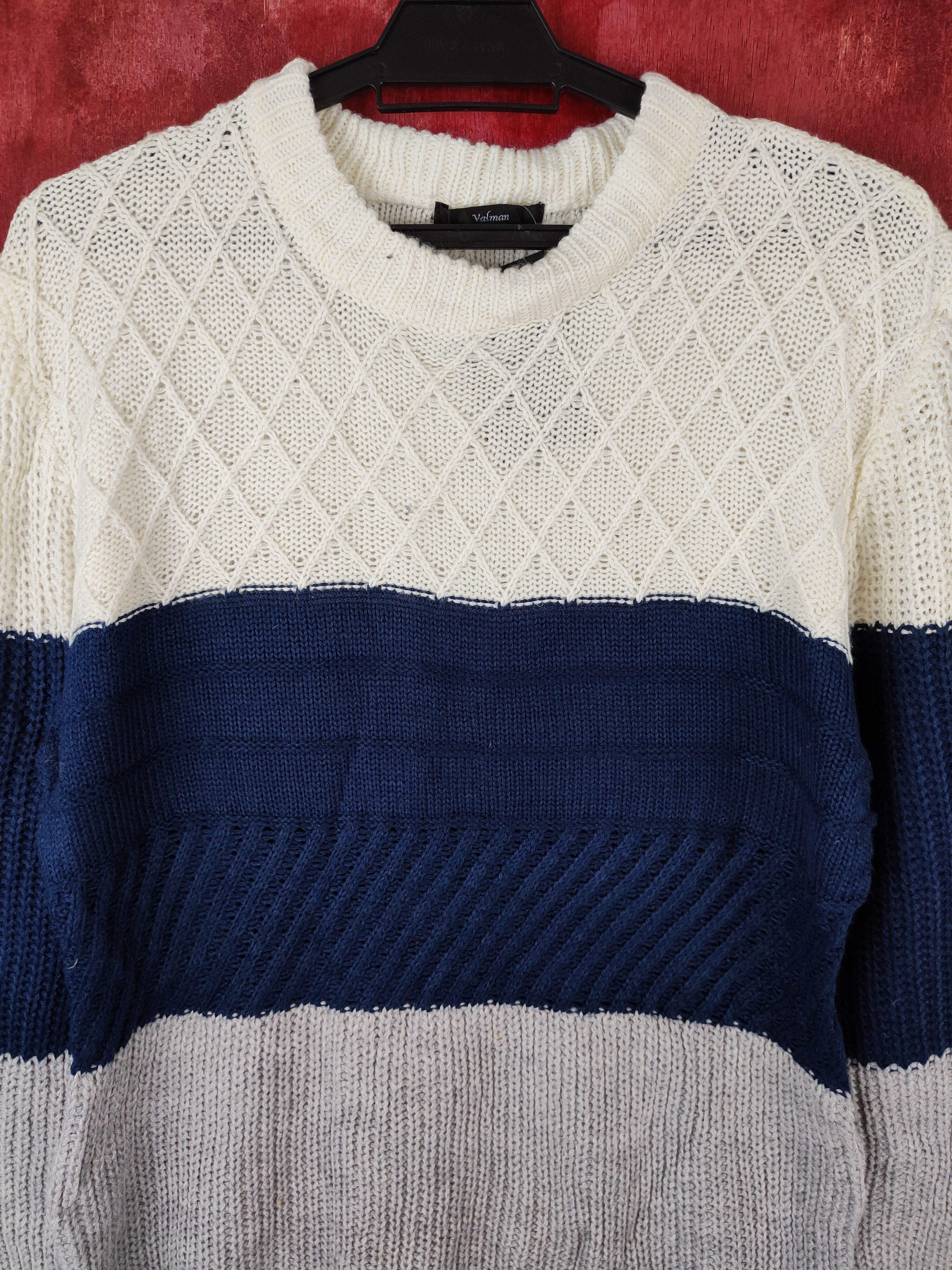 Japanese Brand × Vintage Valman White Knitwear #5170 Size US M / EU 48-50 / 2 - 2 Thumbnail