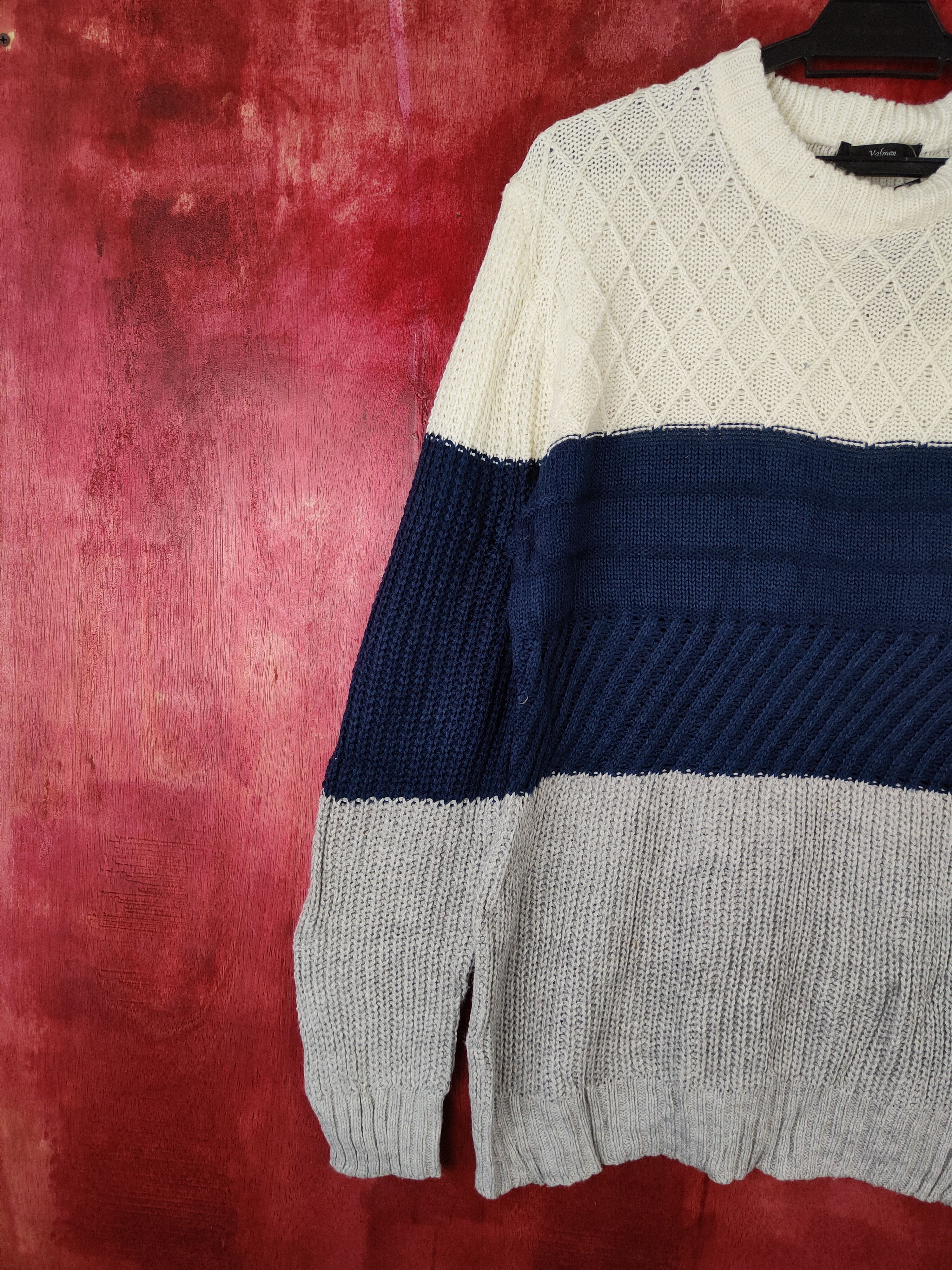 Japanese Brand × Vintage Valman White Knitwear #5170 Size US M / EU 48-50 / 2 - 3 Thumbnail