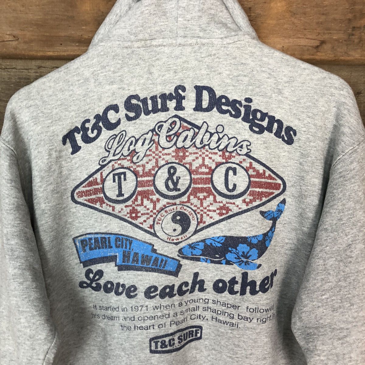 Japanese Brand T&C Surf Des Grey Hoodie #4769 Size US M / EU 48-50 / 2 - 2 Thumbnail