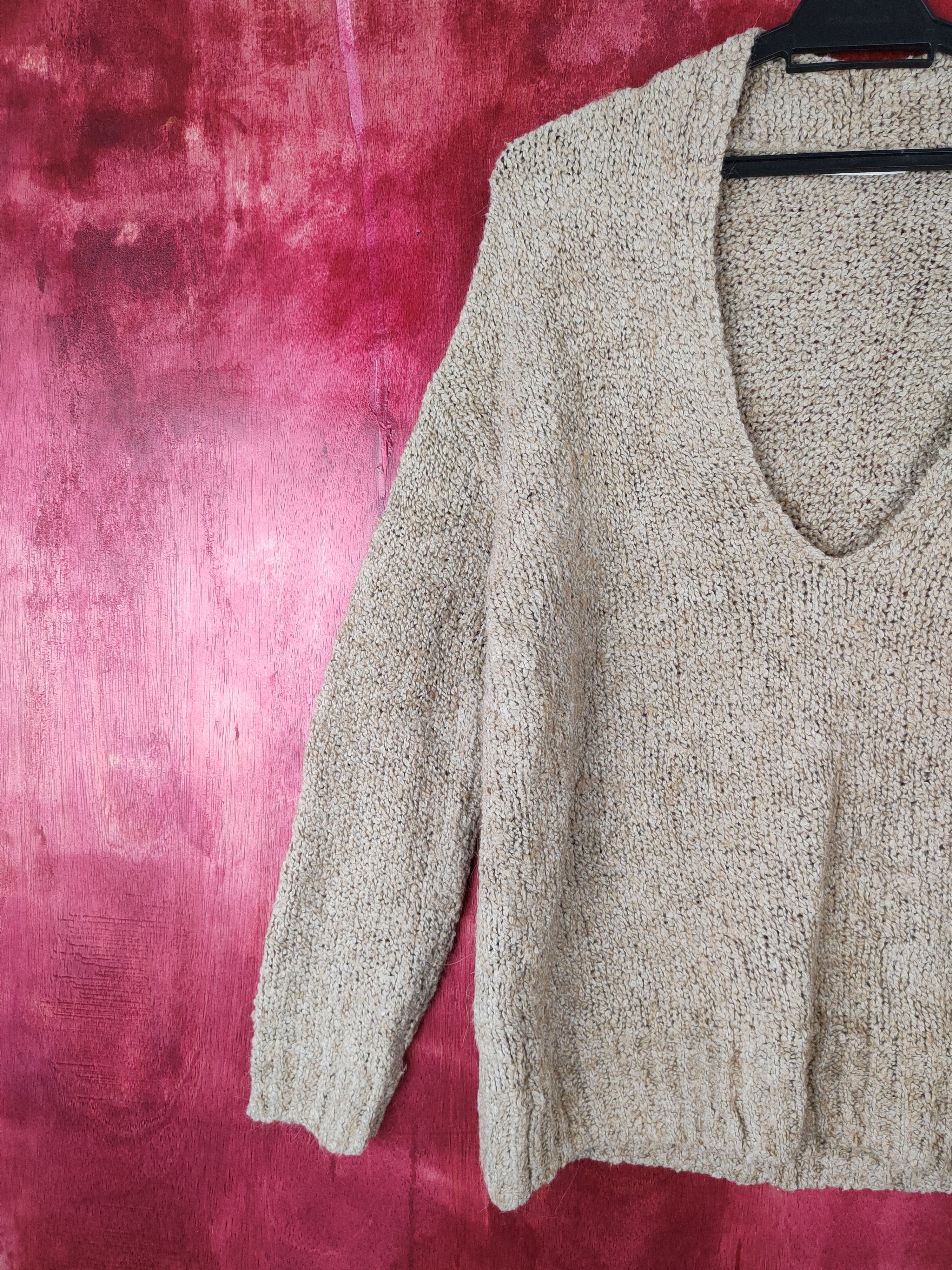 URBAN RESEARCH DOORS Urban Research Doors Brown Shag Shaggy Fur Knitwear #S374 Size M / US 6-8 / IT 42-44 - 3 Thumbnail