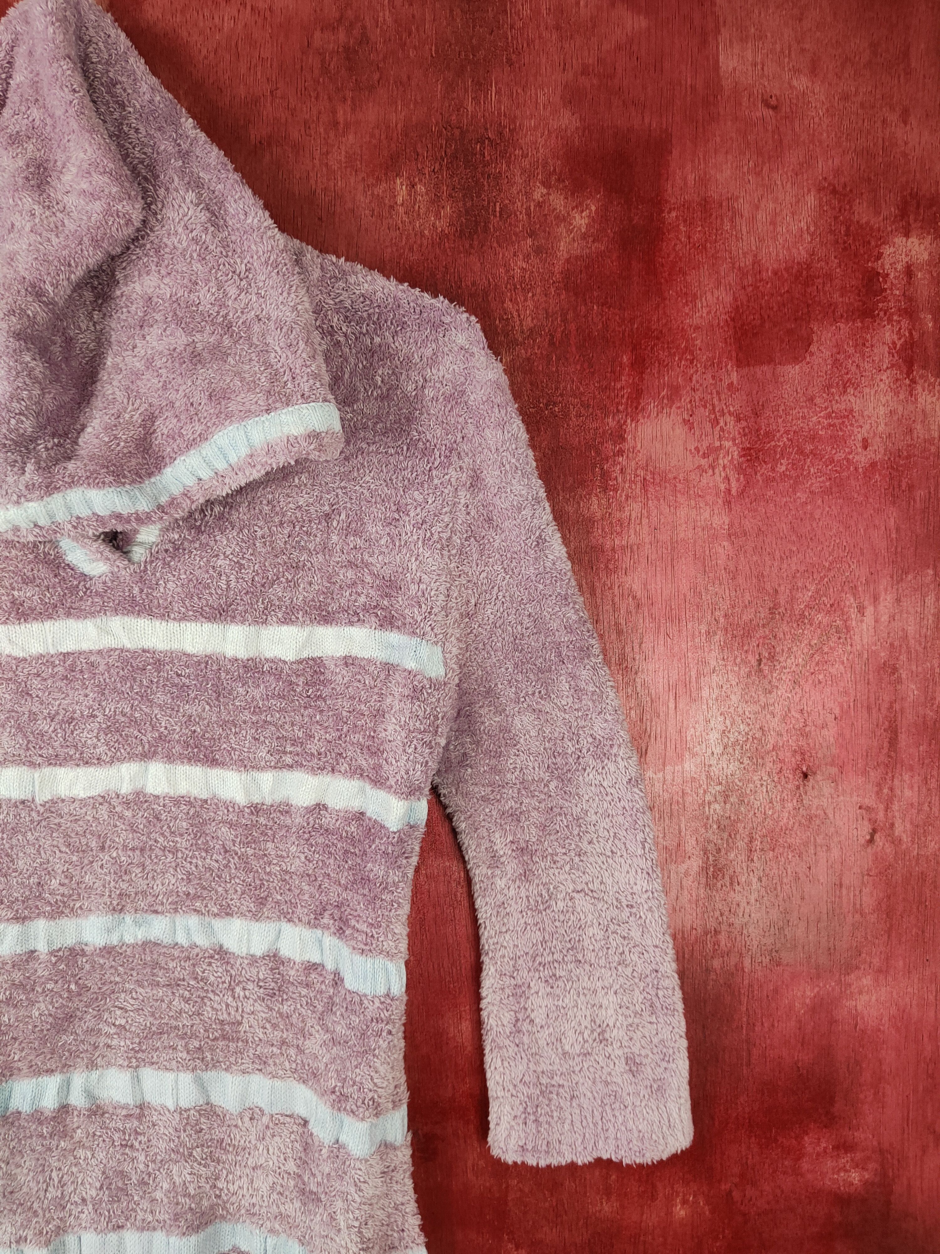 Japanese Brand × Other Afternoontea Wardrobe Purple Shag Shaggy Fur Knitwear #S371 Size M / US 6-8 / IT 42-44 - 4 Thumbnail
