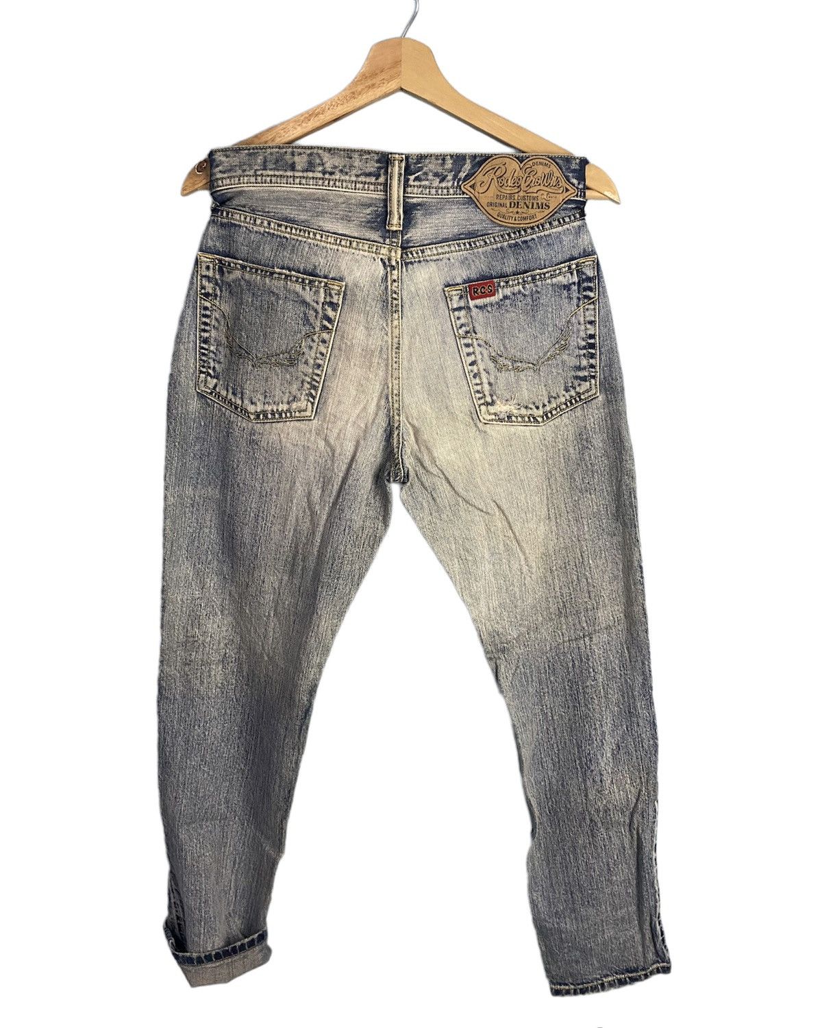 Vintage Rodeo Crown Selvedge Denim Distress style Size 34" / US 12 / IT 48 - 2 Thumbnail