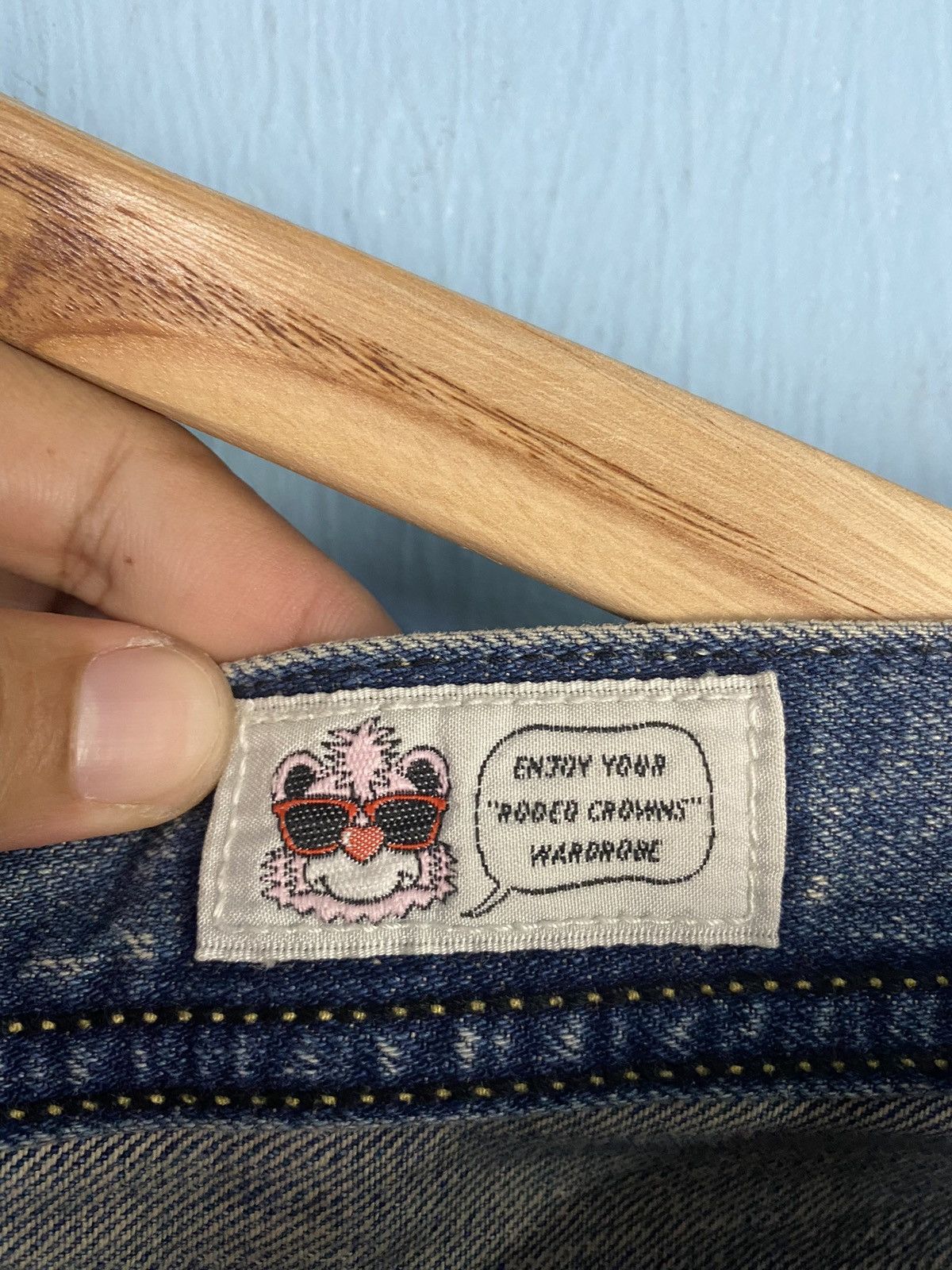 Vintage Rodeo Crown Selvedge Denim Distress style Size 34" / US 12 / IT 48 - 7 Thumbnail