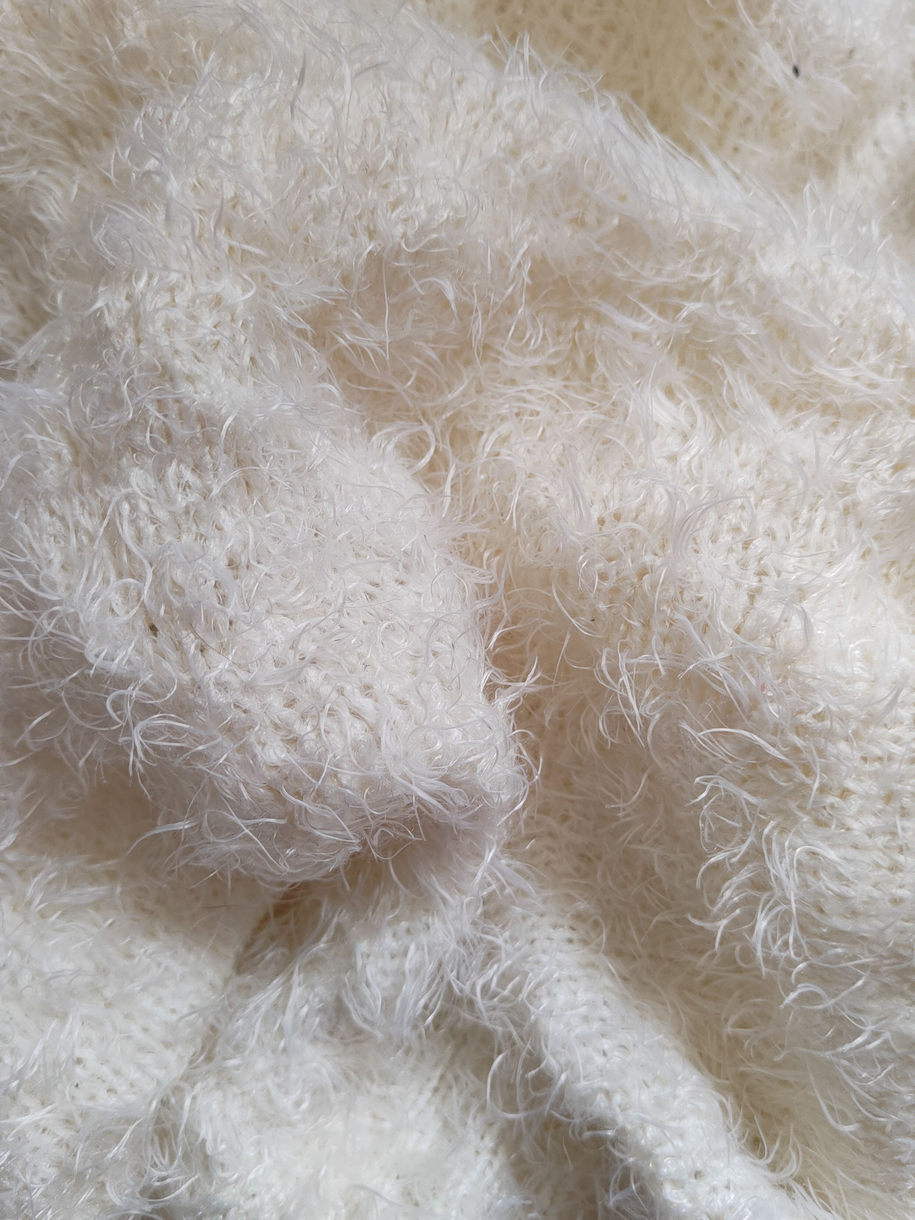 Homespun Knitwear × Japanese Brand Dialle Caisenn White Shag Shaggy Fur Mohair Knitwear #S368 Size XL / US 12-14 / IT 48-50 - 8 Thumbnail