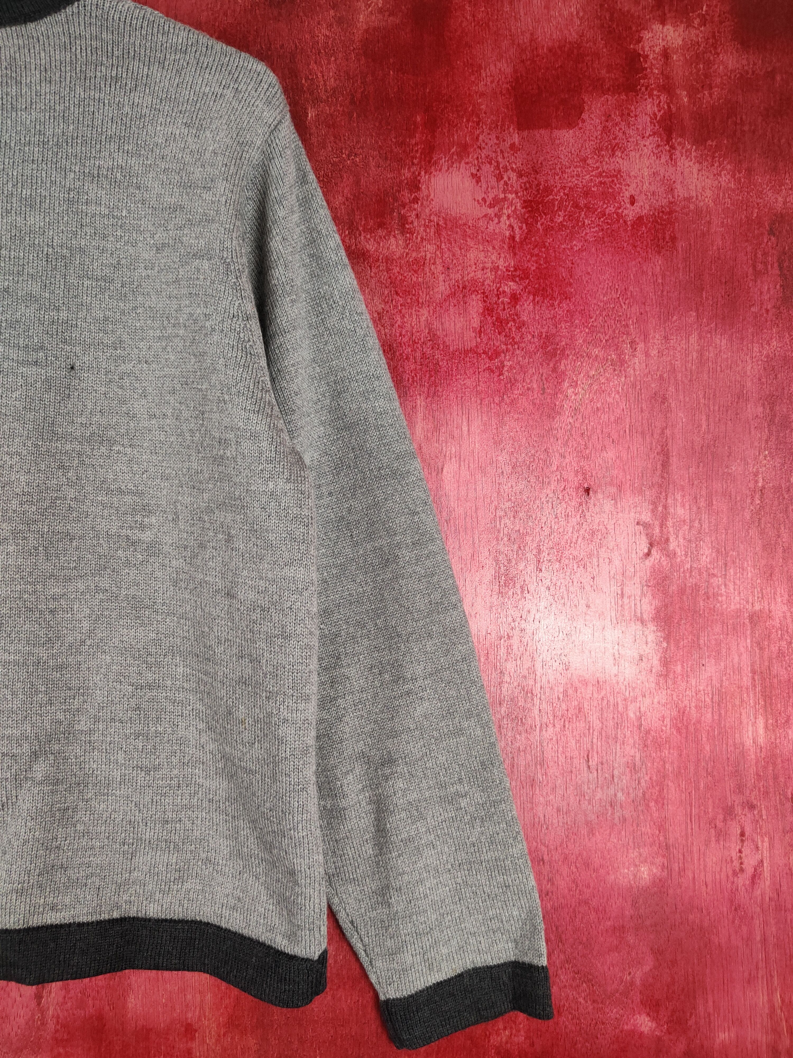 Japanese Brand Lano Blouso ® Gray flower art Knitwear #S328 Size M / US 6-8 / IT 42-44 - 7 Thumbnail