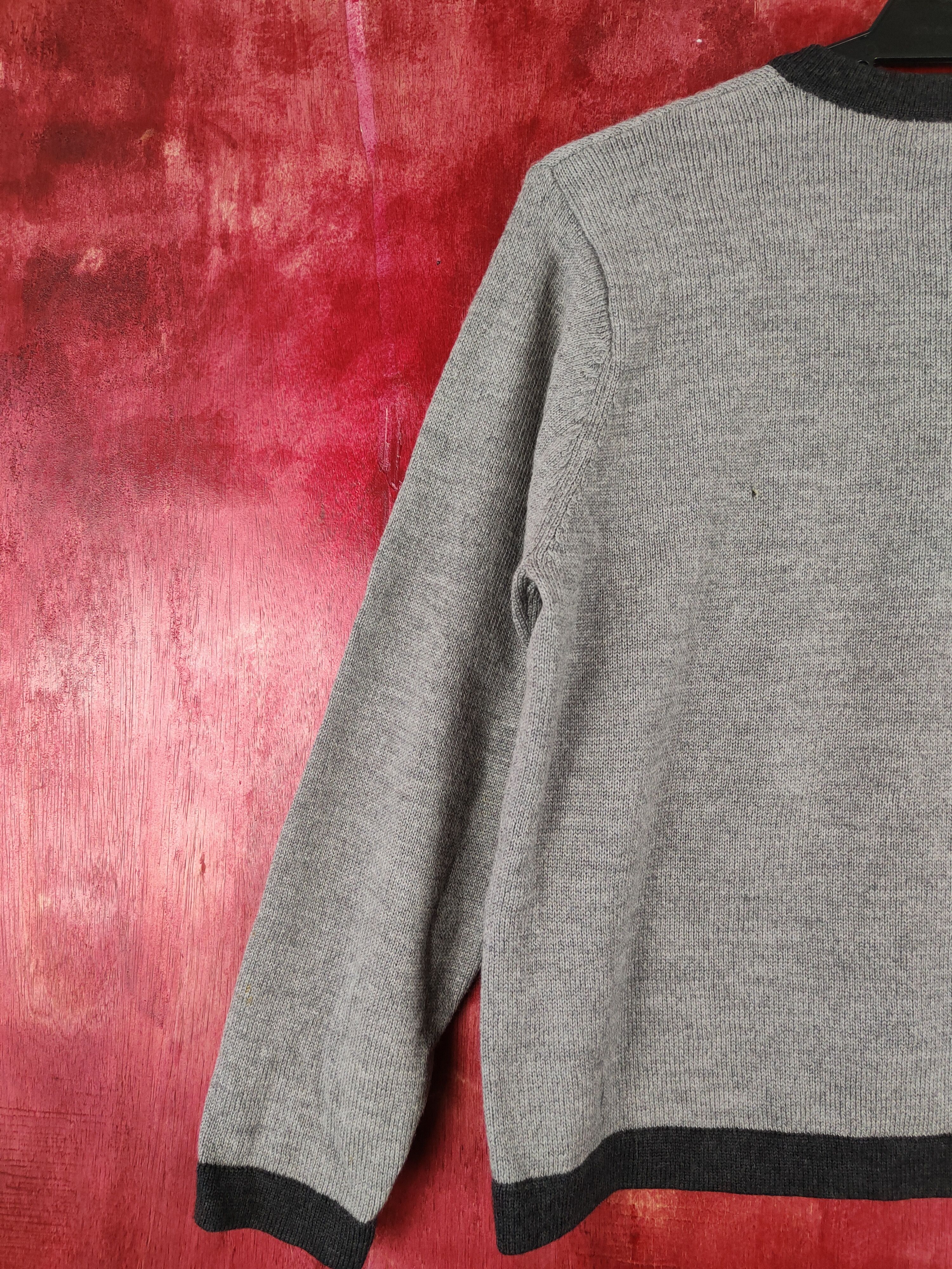 Japanese Brand Lano Blouso ® Gray flower art Knitwear #S328 Size M / US 6-8 / IT 42-44 - 6 Thumbnail