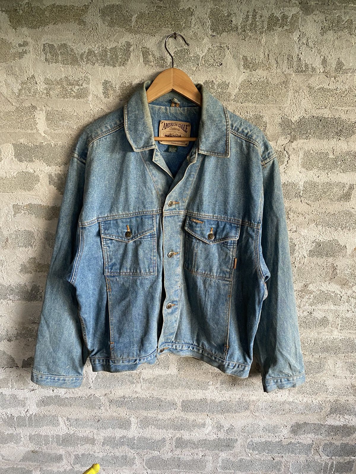 American Eagle Outfitters Vintage Button Up American Eagle Denim Jacket Size US M / EU 48-50 / 2 - 2 Thumbnail