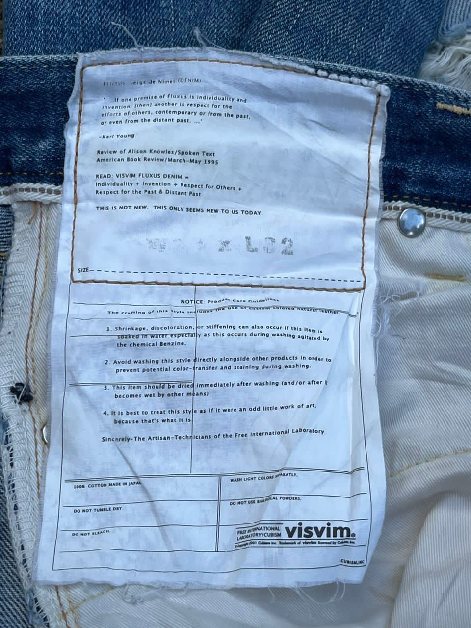 Designer × Japanese Brand × Visvim Visvim Fluxus Denim Size US 34 / EU 50 - 14 Thumbnail
