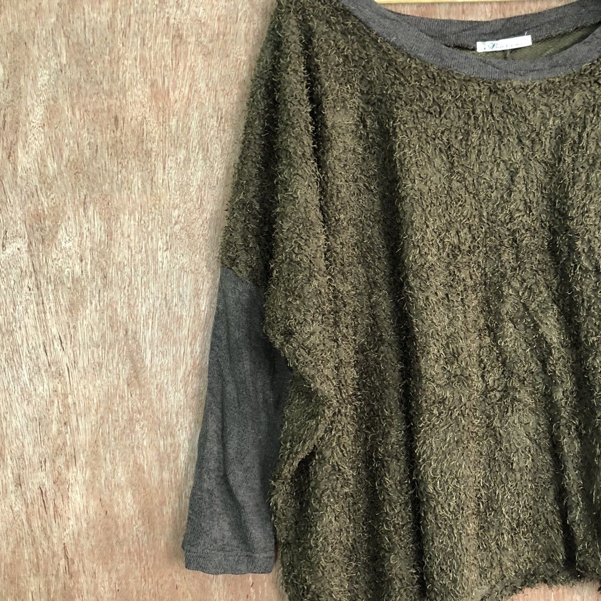Homespun Knitwear × Japanese Brand mom Theson Brown Mohair Shag Shaggy Knitwear Size US L / EU 52-54 / 3 - 5 Thumbnail