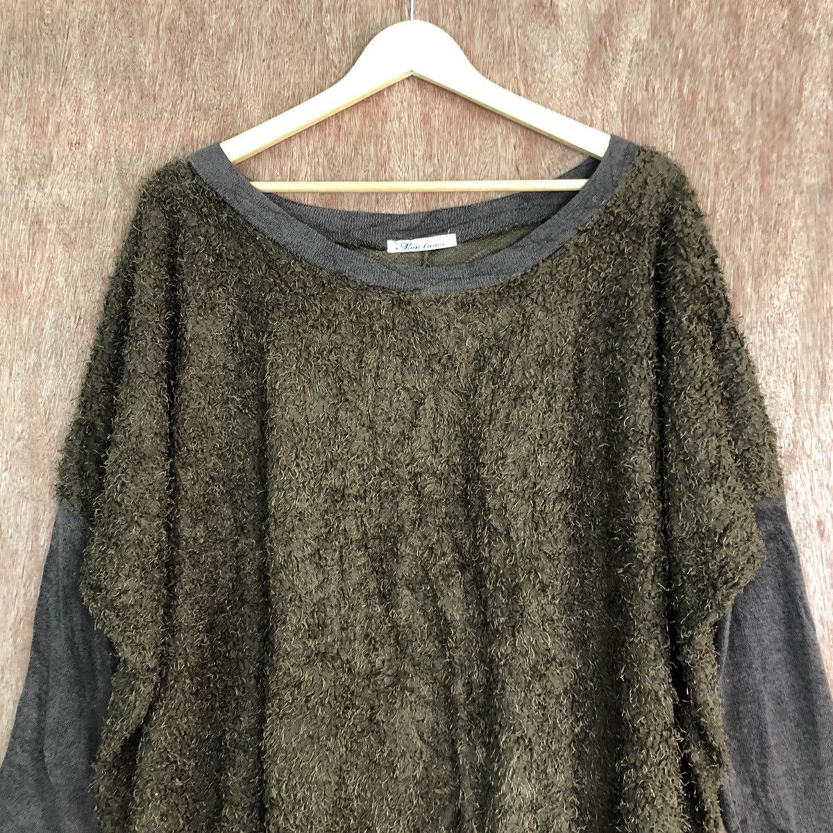 Homespun Knitwear × Japanese Brand mom Theson Brown Mohair Shag Shaggy Knitwear Size US L / EU 52-54 / 3 - 6 Thumbnail