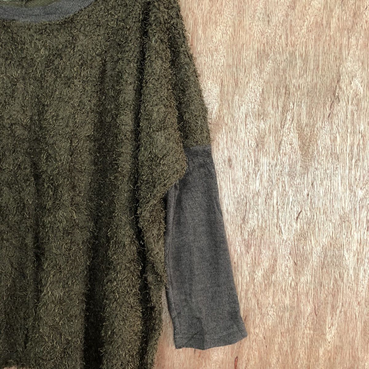 Homespun Knitwear × Japanese Brand mom Theson Brown Mohair Shag Shaggy Knitwear Size US L / EU 52-54 / 3 - 4 Thumbnail