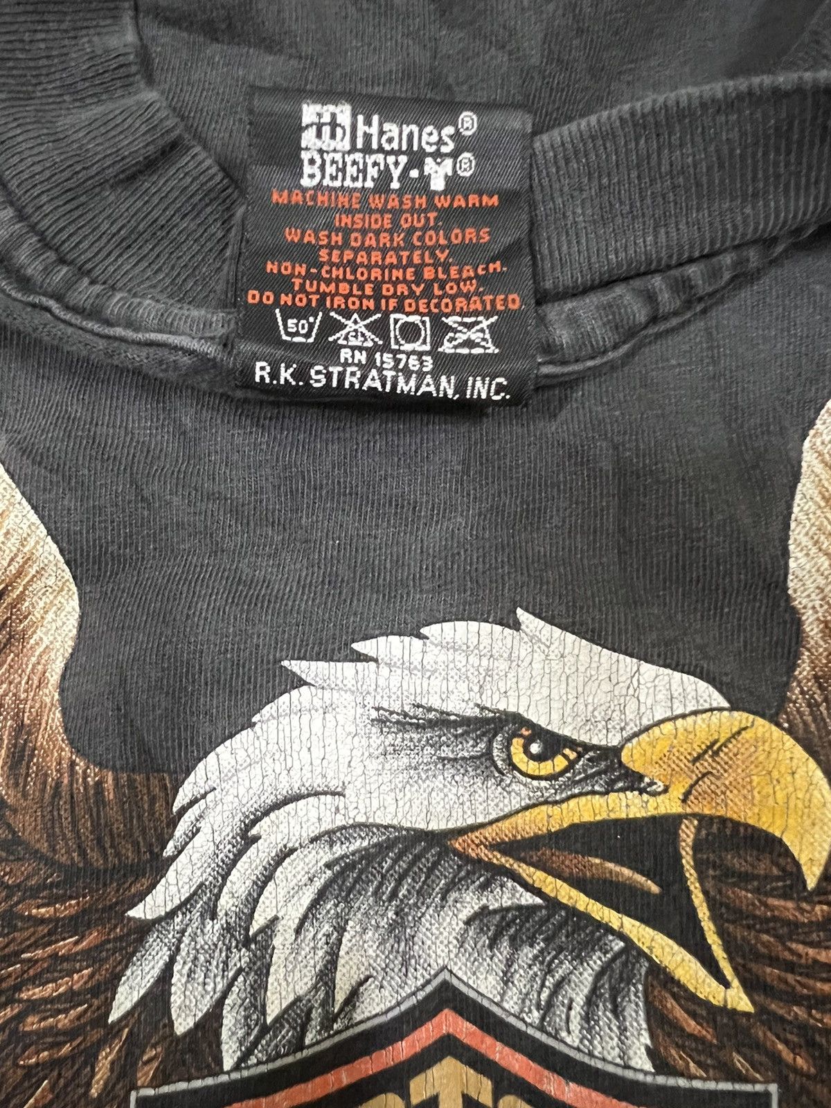 ICONIC🔥1995 Harley Davidson 🇺🇸 Eagles Mancuso Texas Shirt