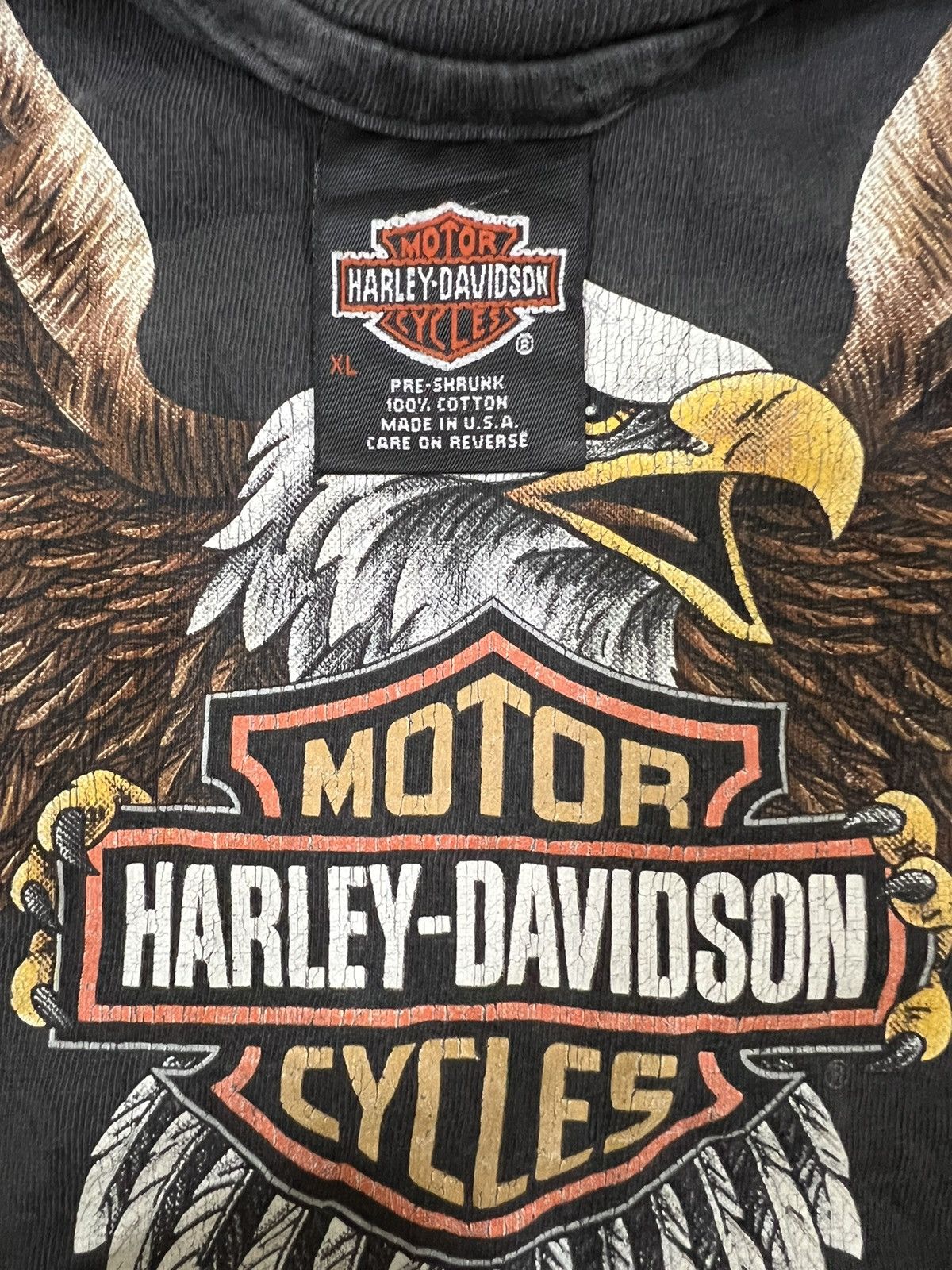 ICONIC🔥1995 Harley Davidson 🇺🇸 Eagles Mancuso Texas Shirt