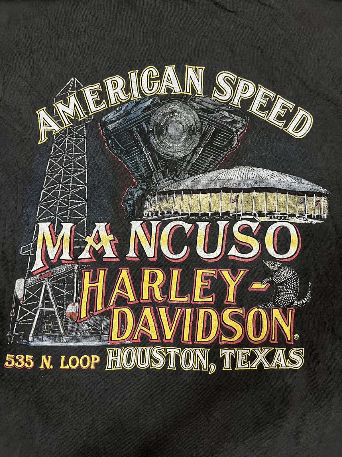 ICONIC🔥1995 Harley Davidson 🇺🇸 Eagles Mancuso Texas Shirt