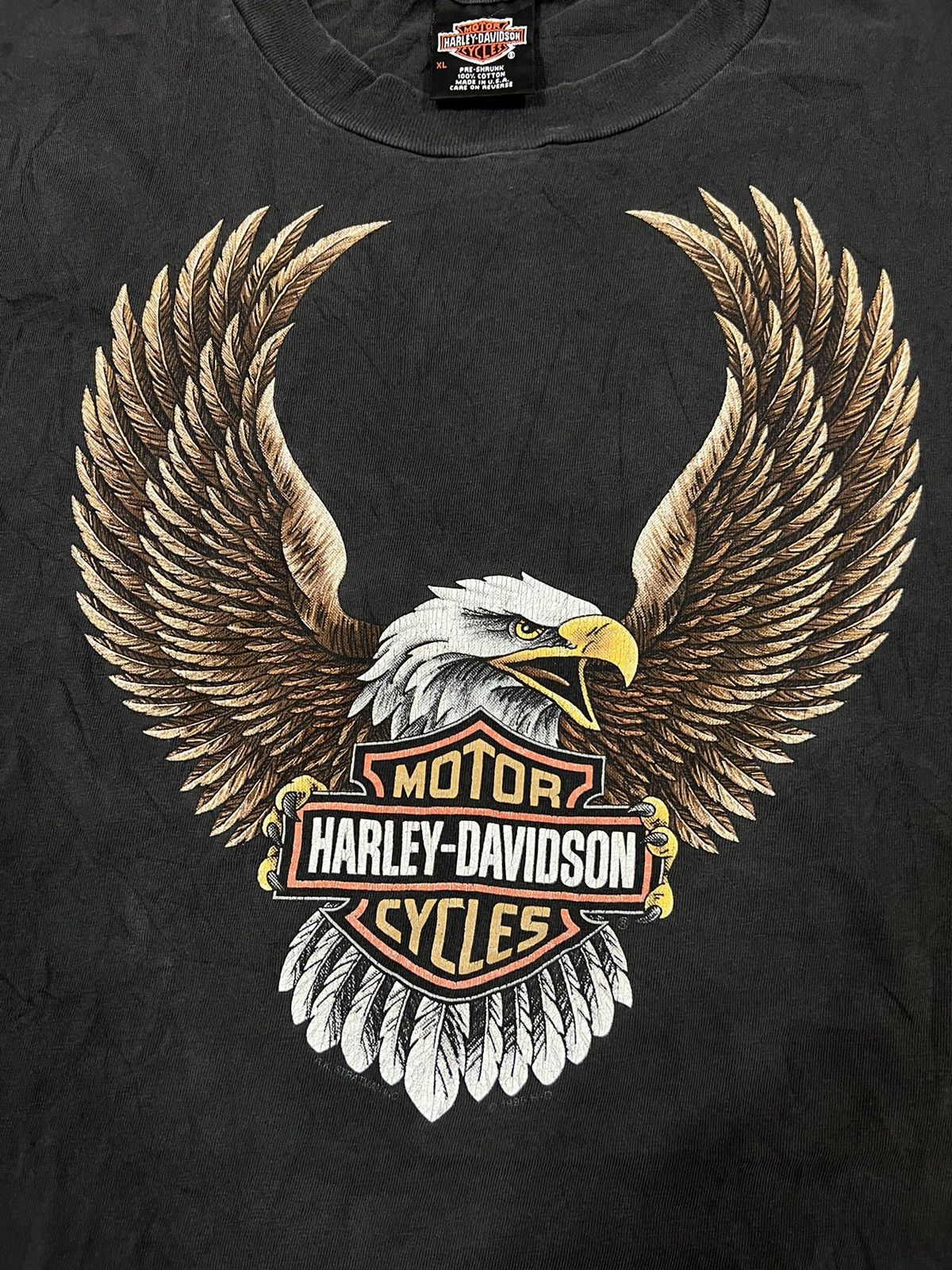 ICONIC🔥1995 Harley Davidson 🇺🇸 Eagles Mancuso Texas Shirt