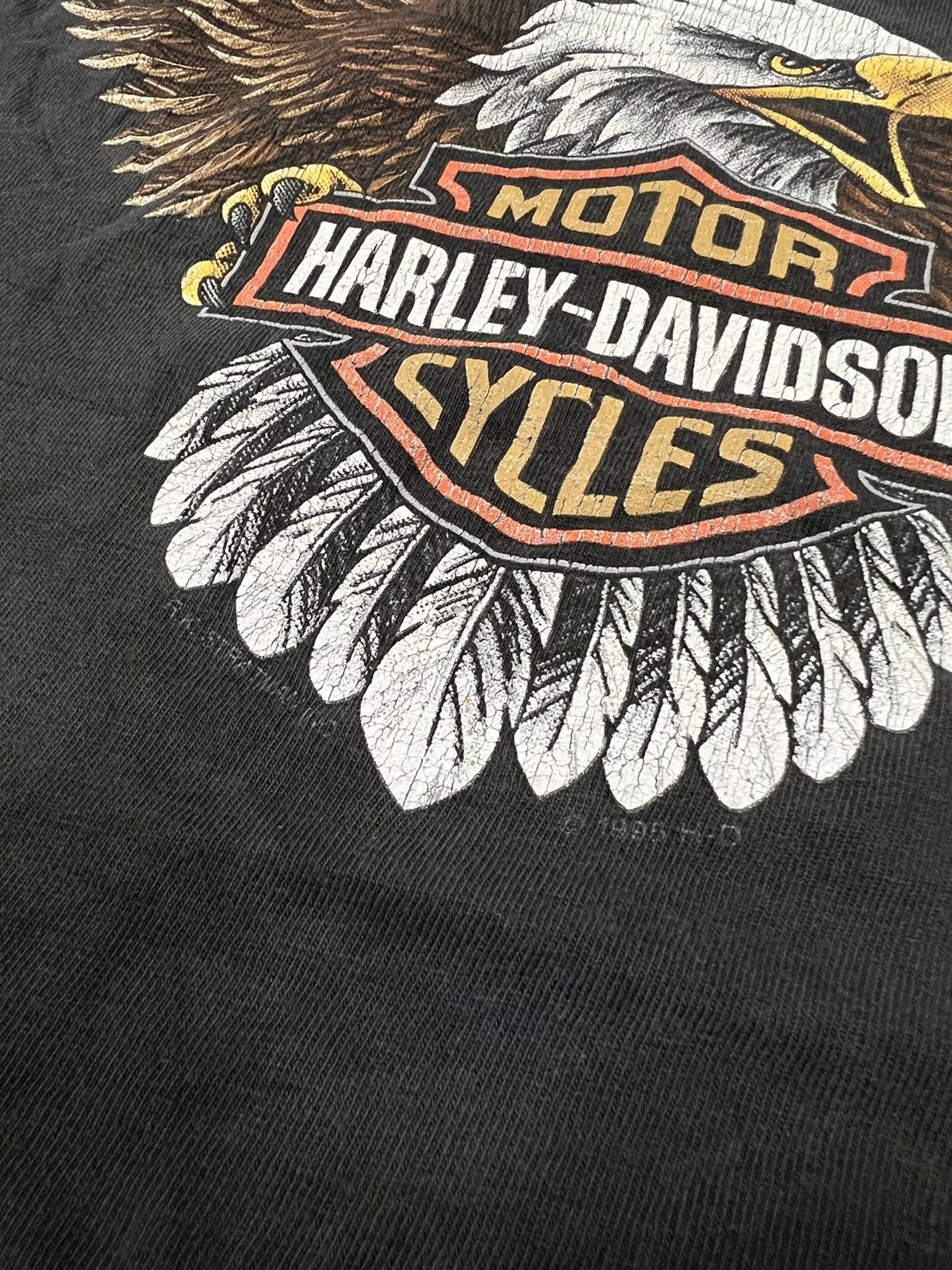 ICONIC🔥1995 Harley Davidson 🇺🇸 Eagles Mancuso Texas Shirt