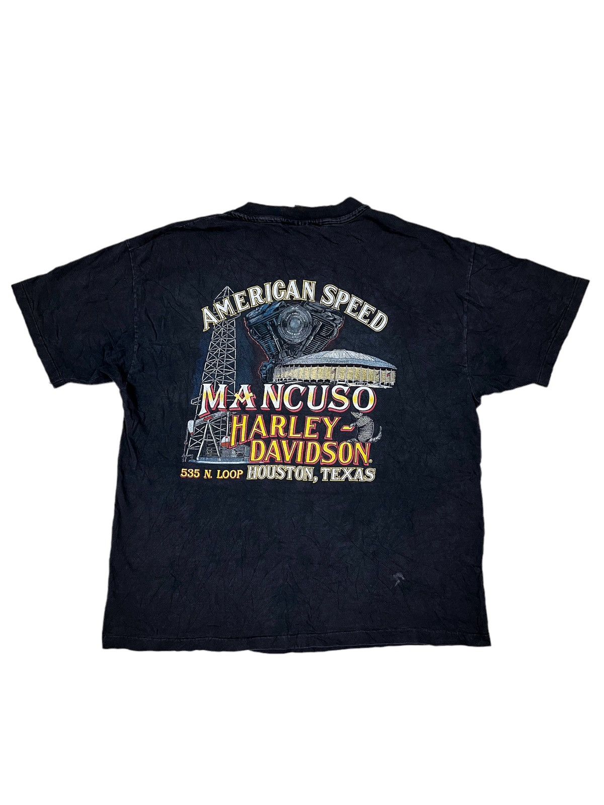 ICONIC🔥1995 Harley Davidson 🇺🇸 Eagles Mancuso Texas Shirt
