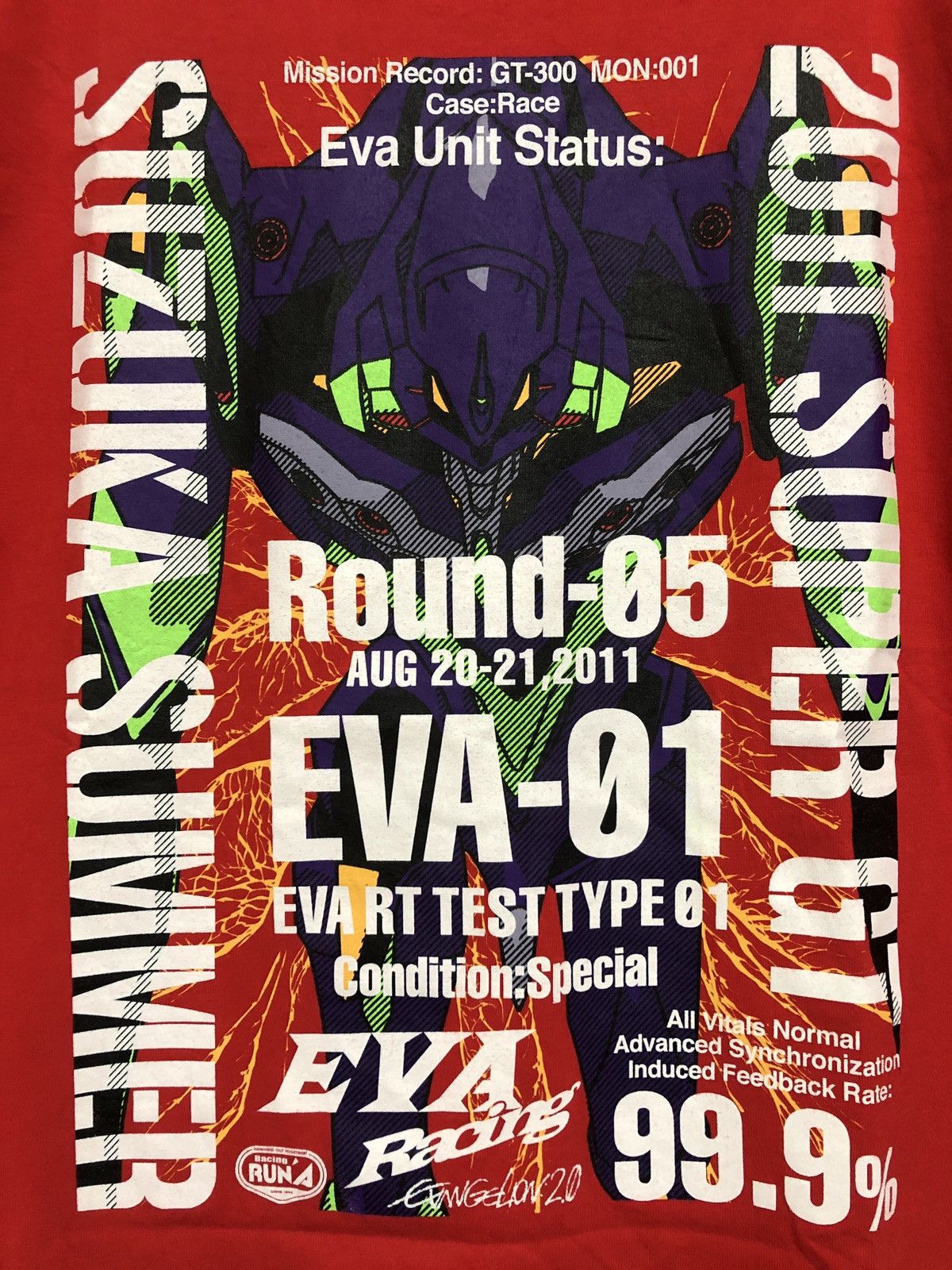 Anime Evangelion Eva Racing T-Shirt Size US M / EU 48-50 / 2 - 2 Thumbnail