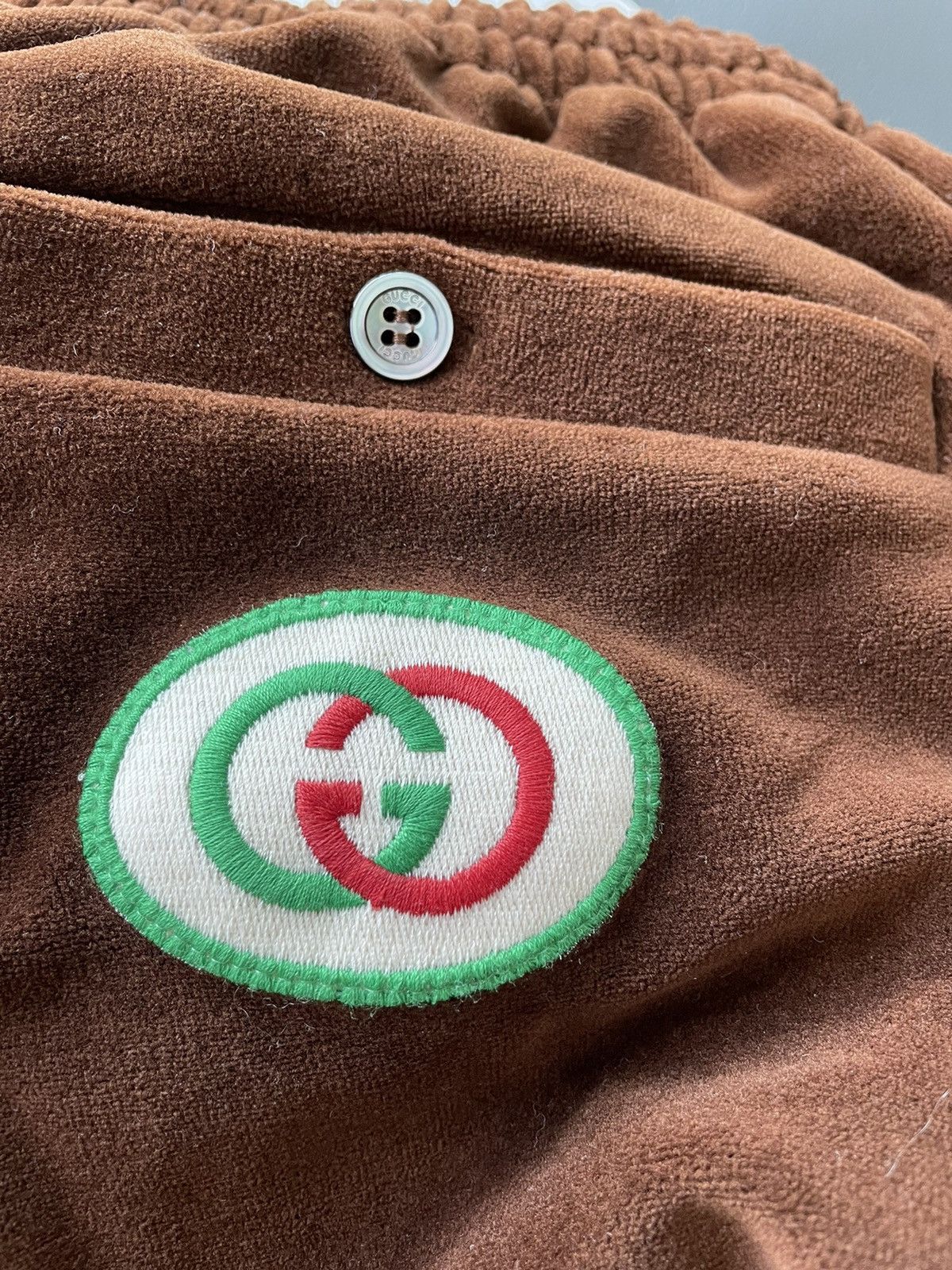 Gucci $2k Value Brand New Runway Velvet Gucci Logo Jogger Pant Size US 31 - 13 Thumbnail