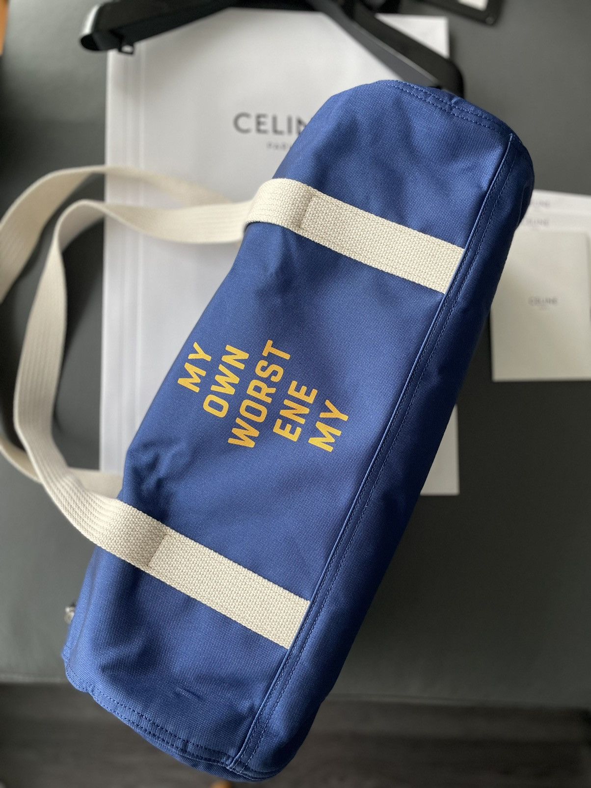 Celine × Hedi Slimane Rare Brand New Hedi Runway My Own Worst ENE My Duffle Bag Size ONE SIZE - 5 Thumbnail