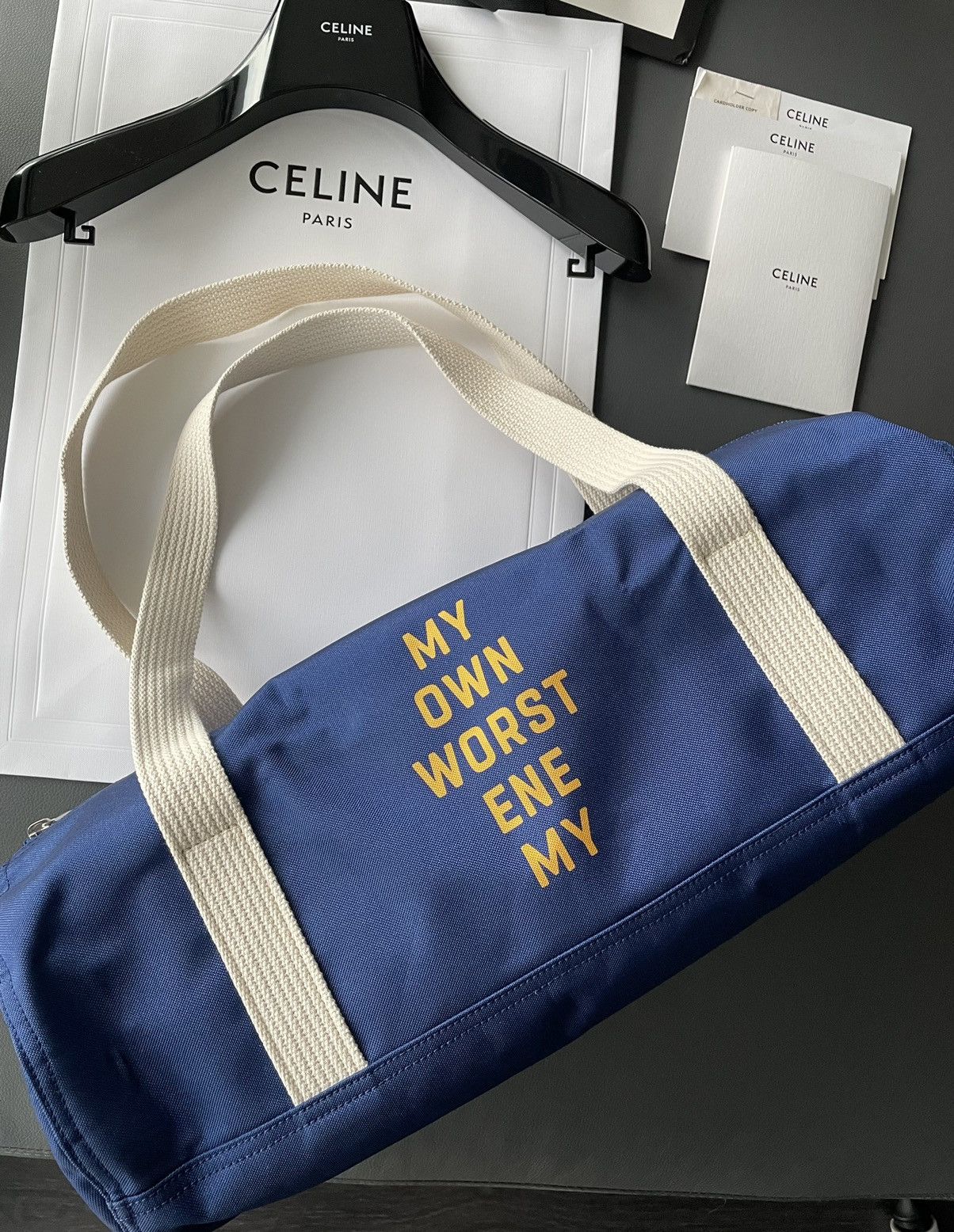 Celine × Hedi Slimane Rare Brand New Hedi Runway My Own Worst ENE My Duffle Bag Size ONE SIZE - 1 Thumbnail