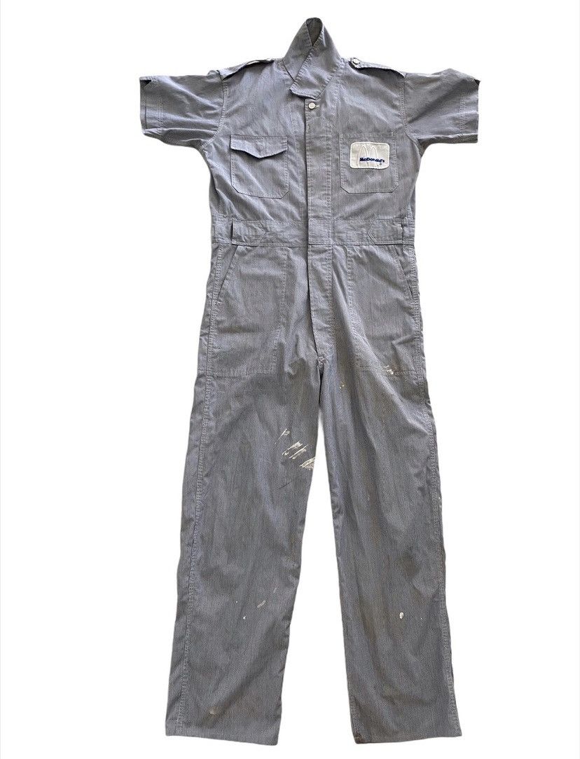 Vintage Vintage striped McDonald's overalls desingn Rare Size US 35 - 2 Thumbnail