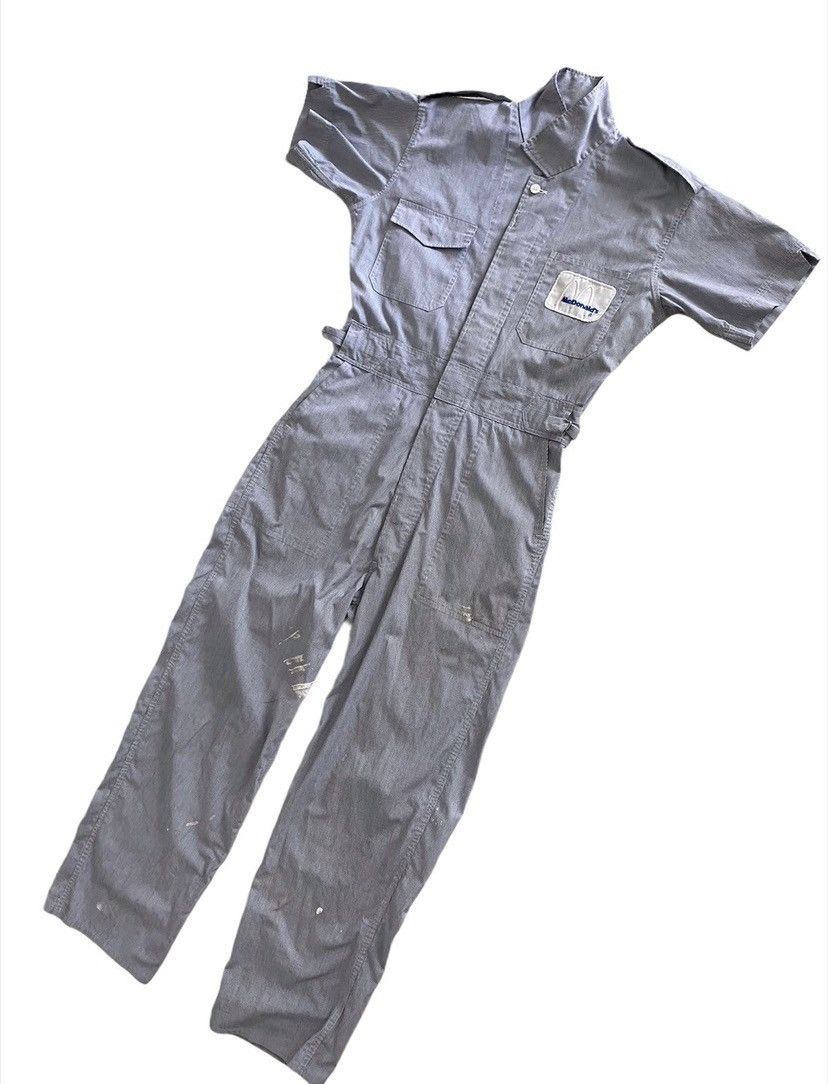 Vintage Vintage striped McDonald's overalls desingn Rare Size US 35 - 9 Thumbnail