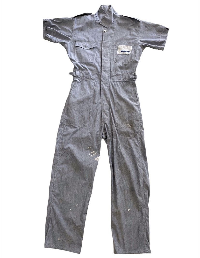 Vintage Vintage striped McDonald's overalls desingn Rare Size US 35 - 8 Thumbnail