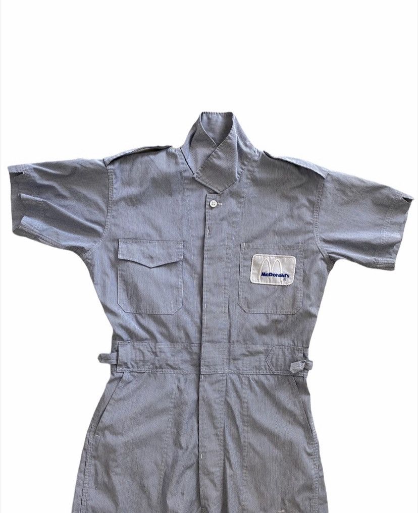Vintage Vintage striped McDonald's overalls desingn Rare Size US 35 - 5 Thumbnail