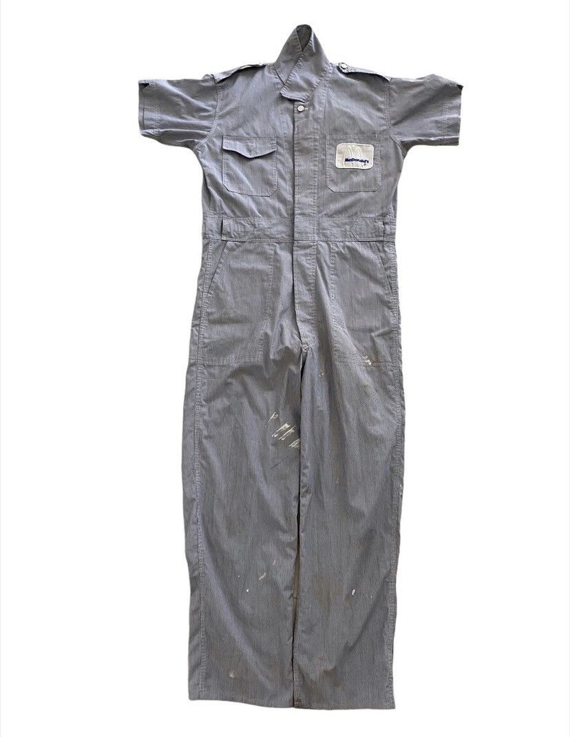 Vintage Vintage striped McDonald's overalls desingn Rare Size US 35 - 3 Thumbnail