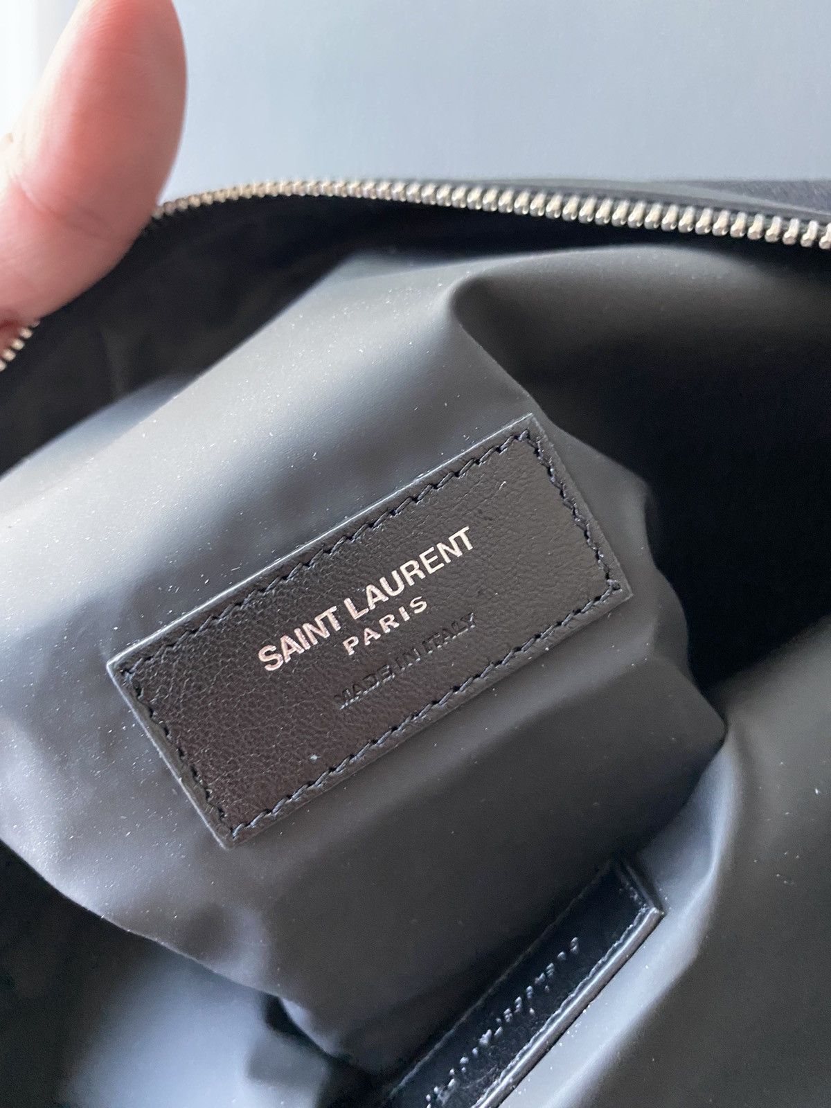 Hedi Slimane × Saint Laurent Paris × Yves Saint Laurent New Super Limited Classic Leather Canvas Leather Pouch Size ONE SIZE - 3 Thumbnail