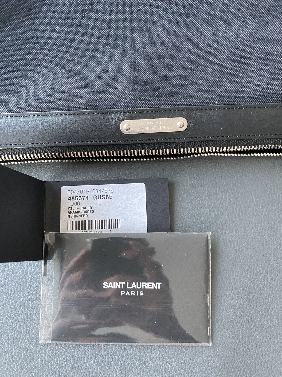 Hedi Slimane × Saint Laurent Paris × Yves Saint Laurent New Super Limited Classic Leather Canvas Leather Pouch Size ONE SIZE - 9 Thumbnail