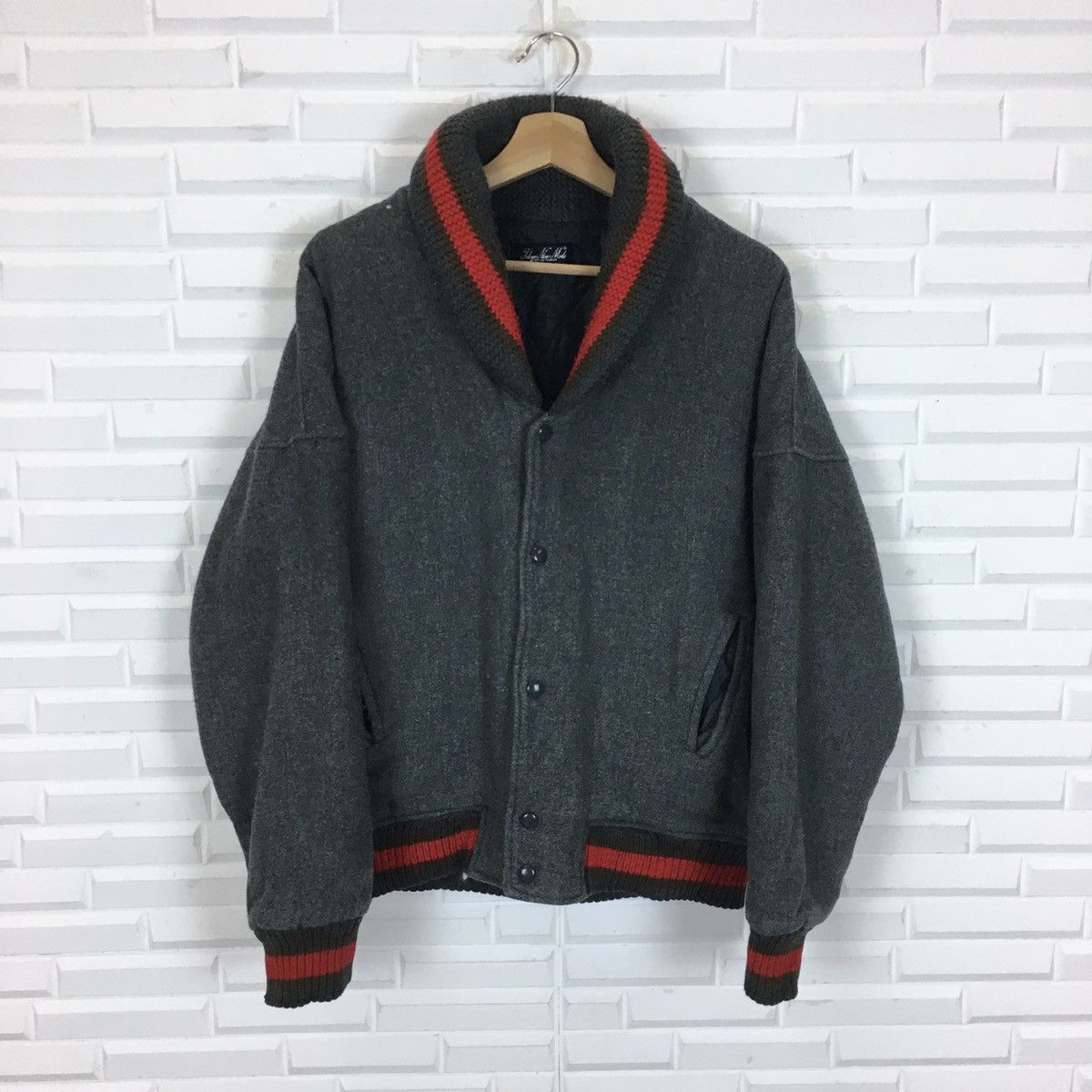 Japanese Brand Freedom Wool Knit Varsity Size US M / EU 48-50 / 2 - 2 Thumbnail